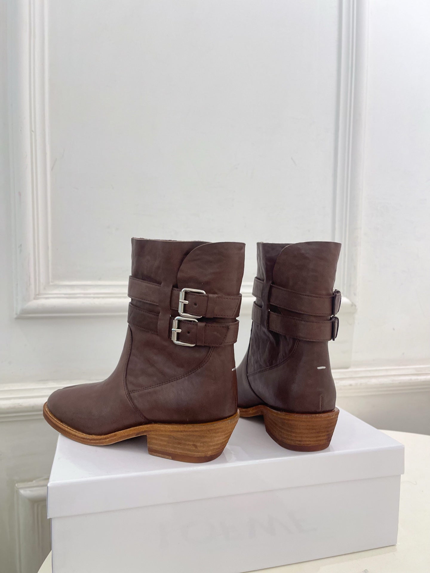 MM Tabi Ankle Boots Dark Brown Smooth Leather 112287