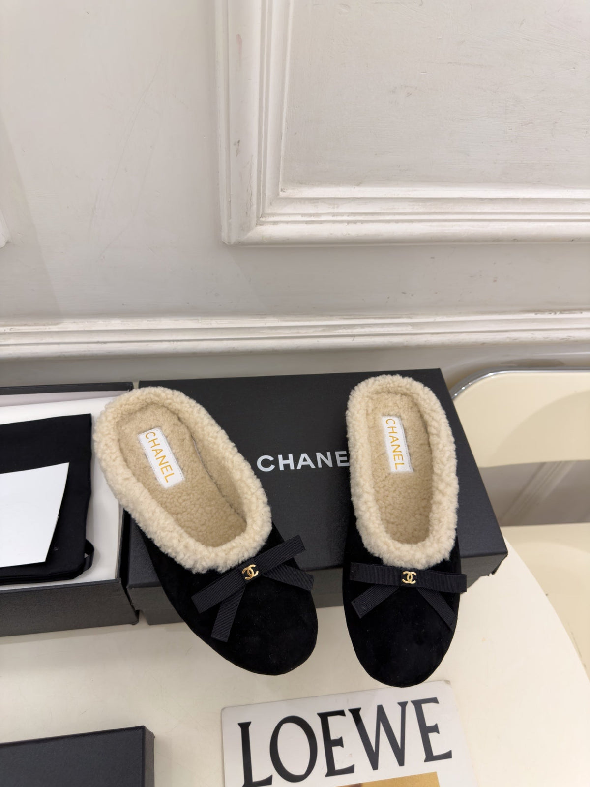 CC 26s Mules Black Shearling 111934