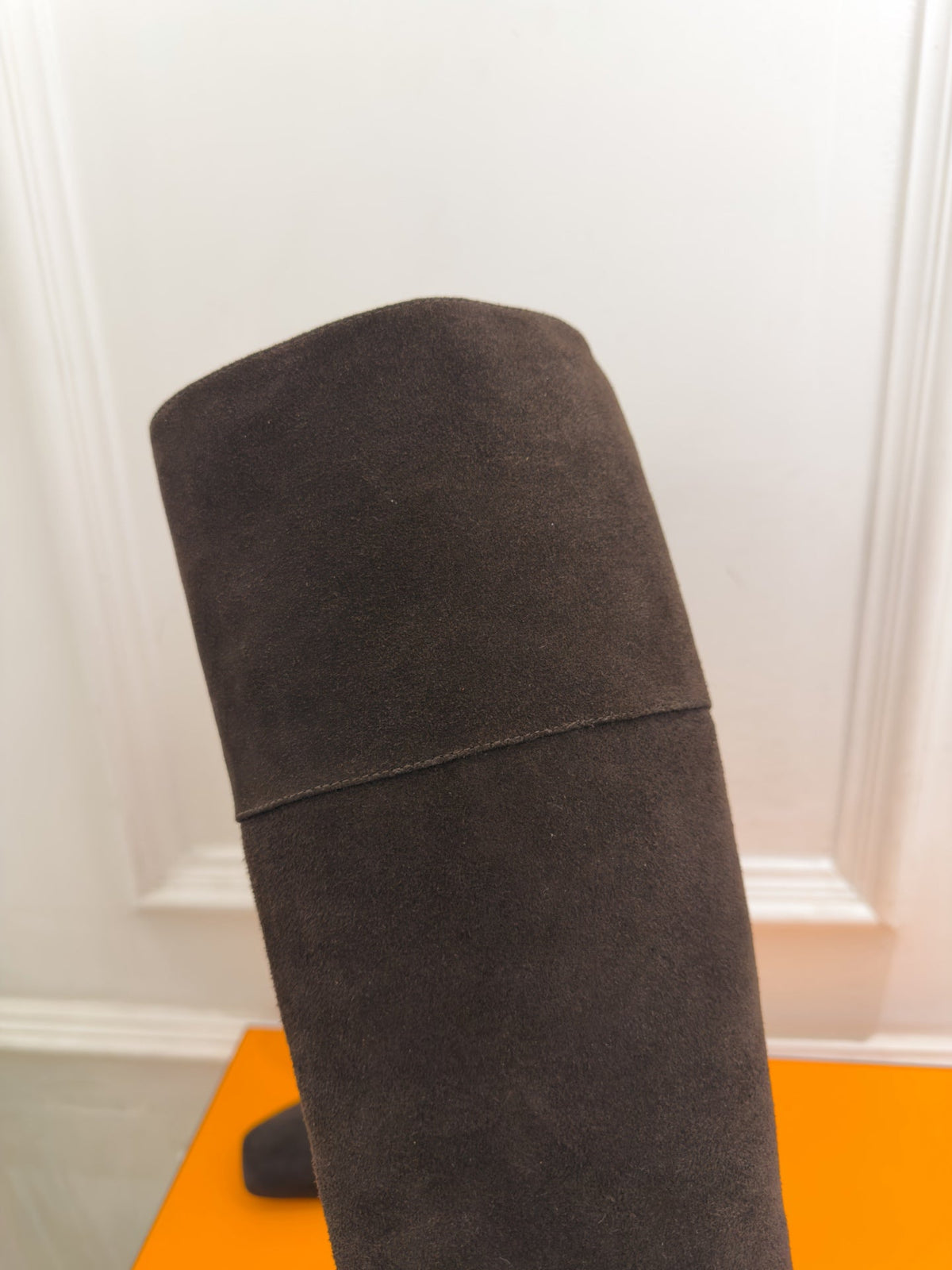 HM 26s Knee High Boots Dark Brown Suede 112130