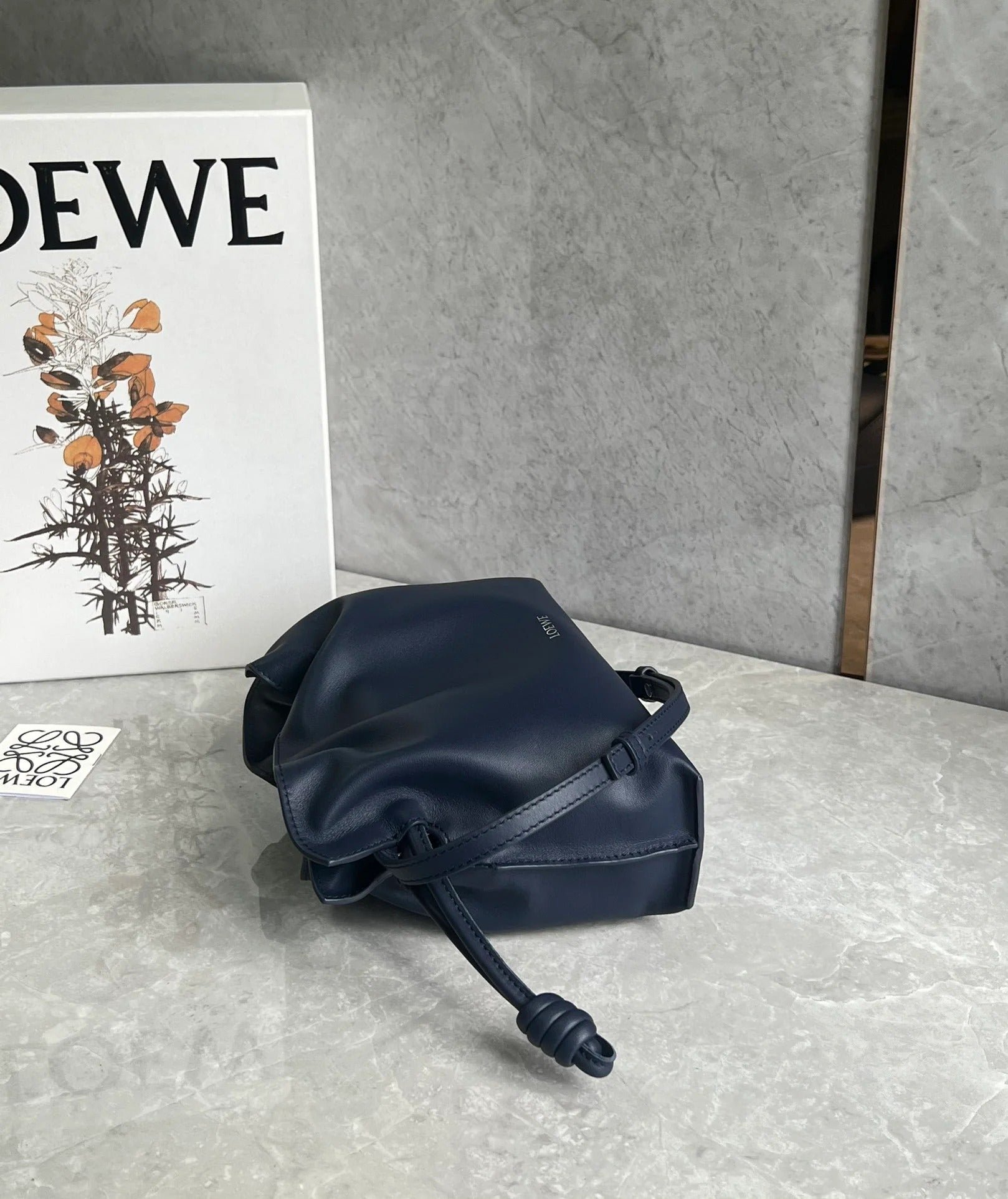 Loewe 2026 Flamenco Purse 23cm Blue Nappa Lambskin