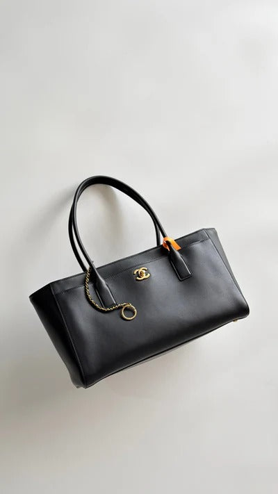 Chanel 2026 Executive Cerf Tote Bag Black Calfskin