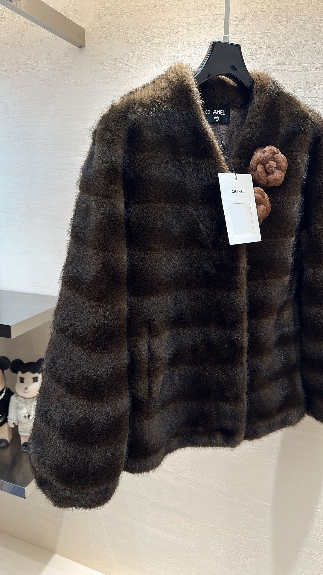 CHANEL 25S ARTIFICIAL FUR COAT 496