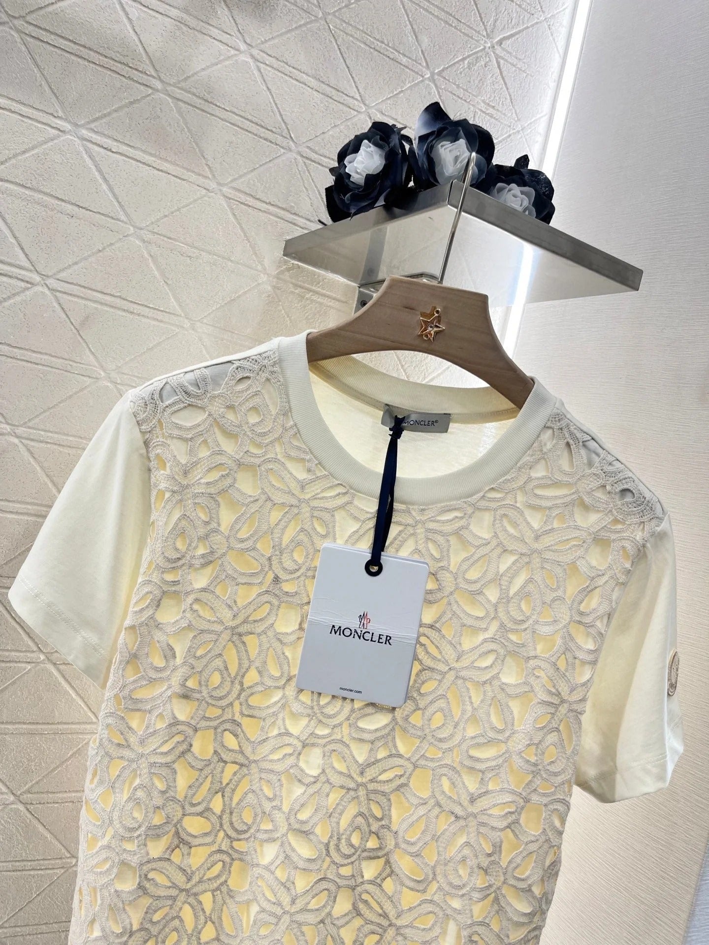 MONCLER LACE SHORT-SLEEVE DRESS SET 276662