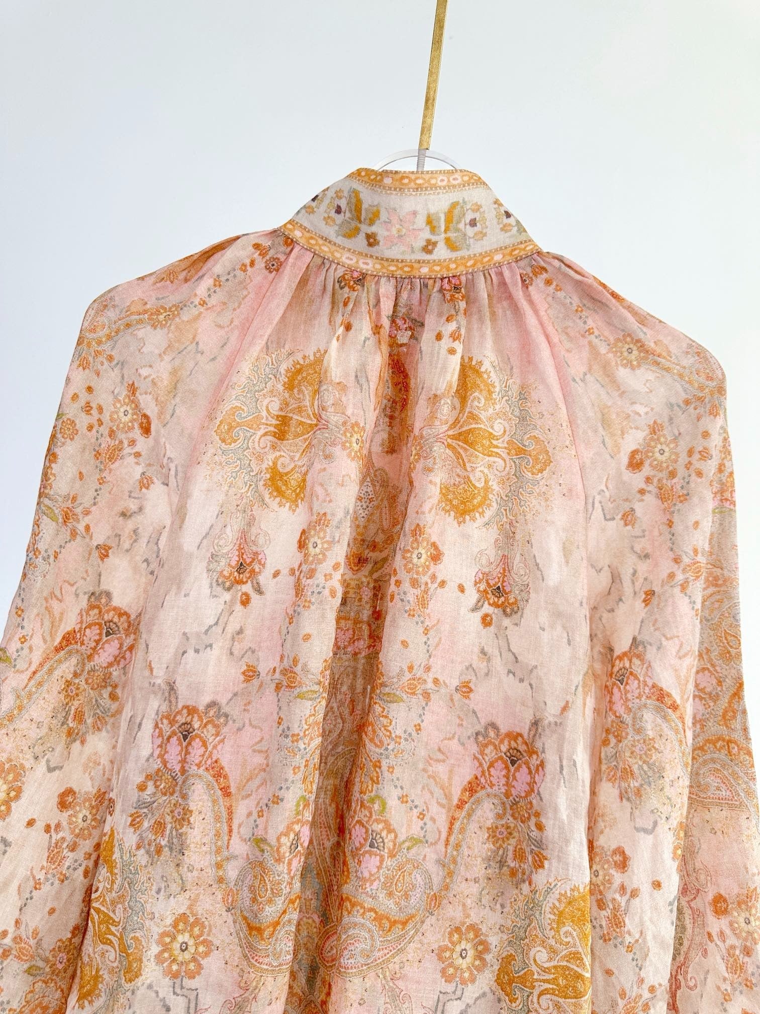 ZIMMERMANN HIGH-NECK FLARE-SLEEVE TOP 270178