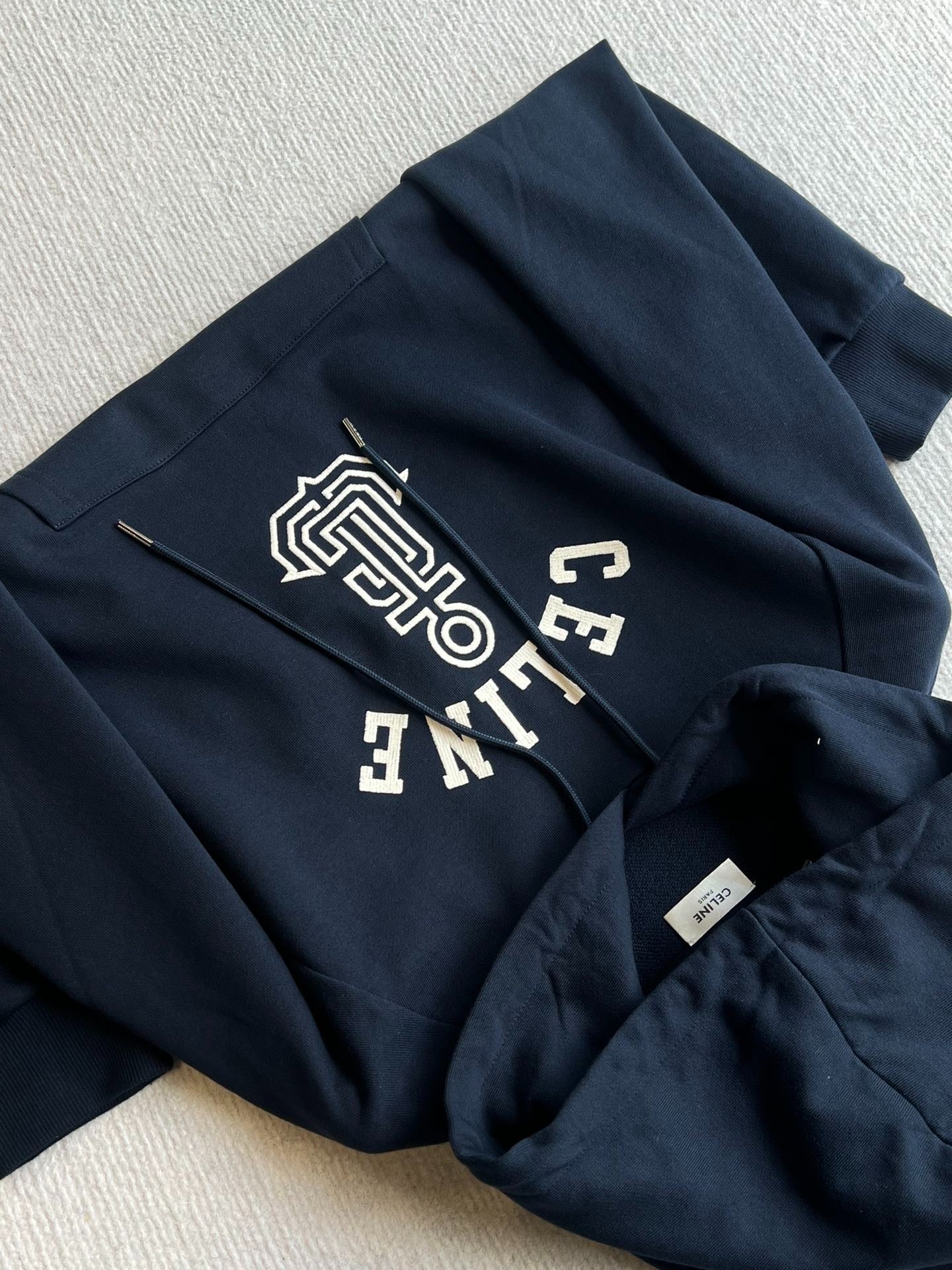 CELINE HOODED SWEATSHIRT WITH ANCHOR EMBROIDERY 275652