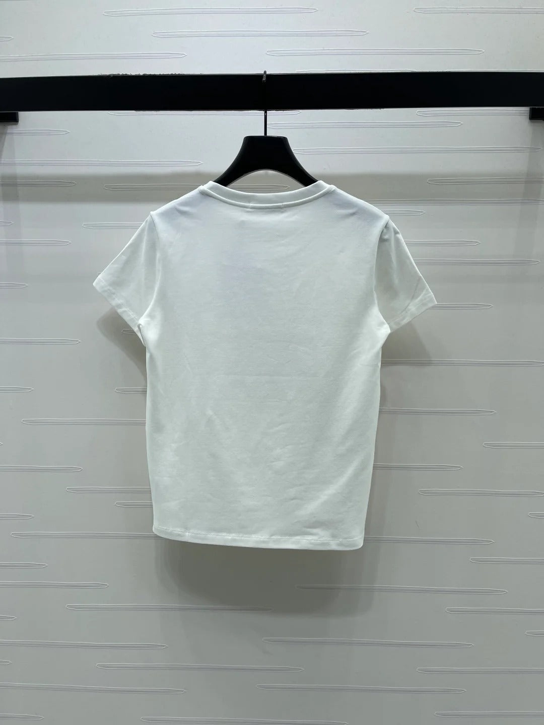 Dior 2026 Painted Rose T-shirt White Pink Cotton