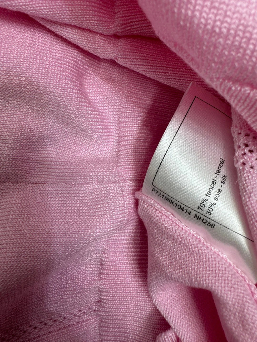 CHANEL 25S DIAMOND KNIT SHORT SLEEVE SHIRT 264174