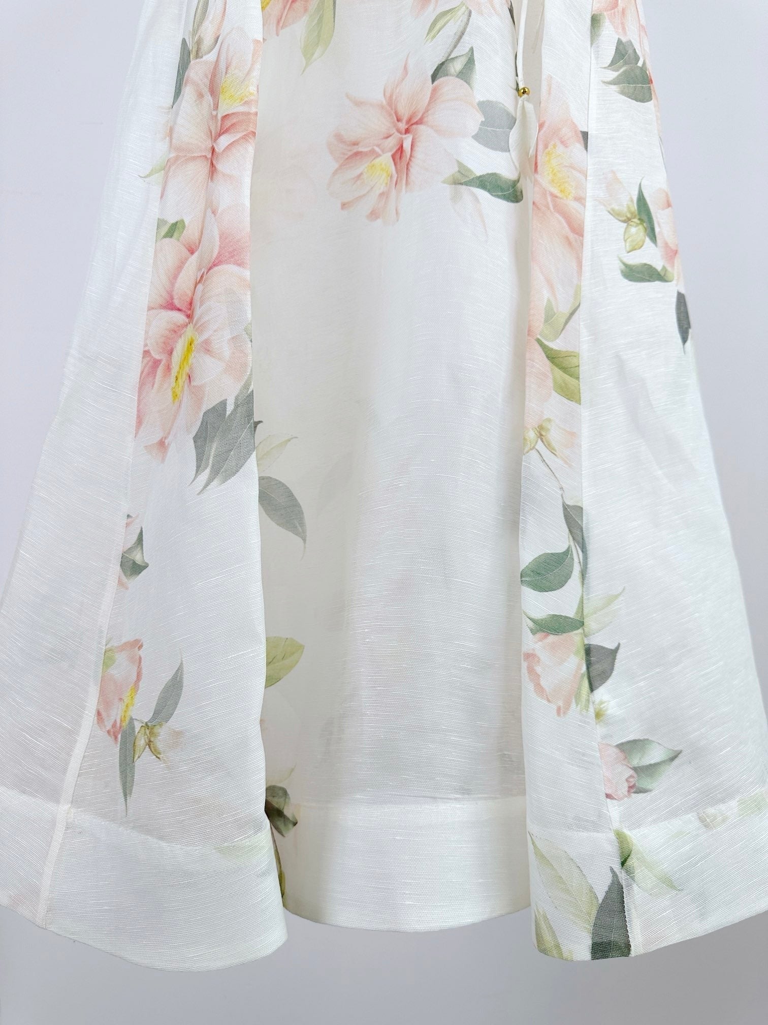 DITSY FLORAL PRINT LONG DRESS NATURA 25S IN SILK 266337