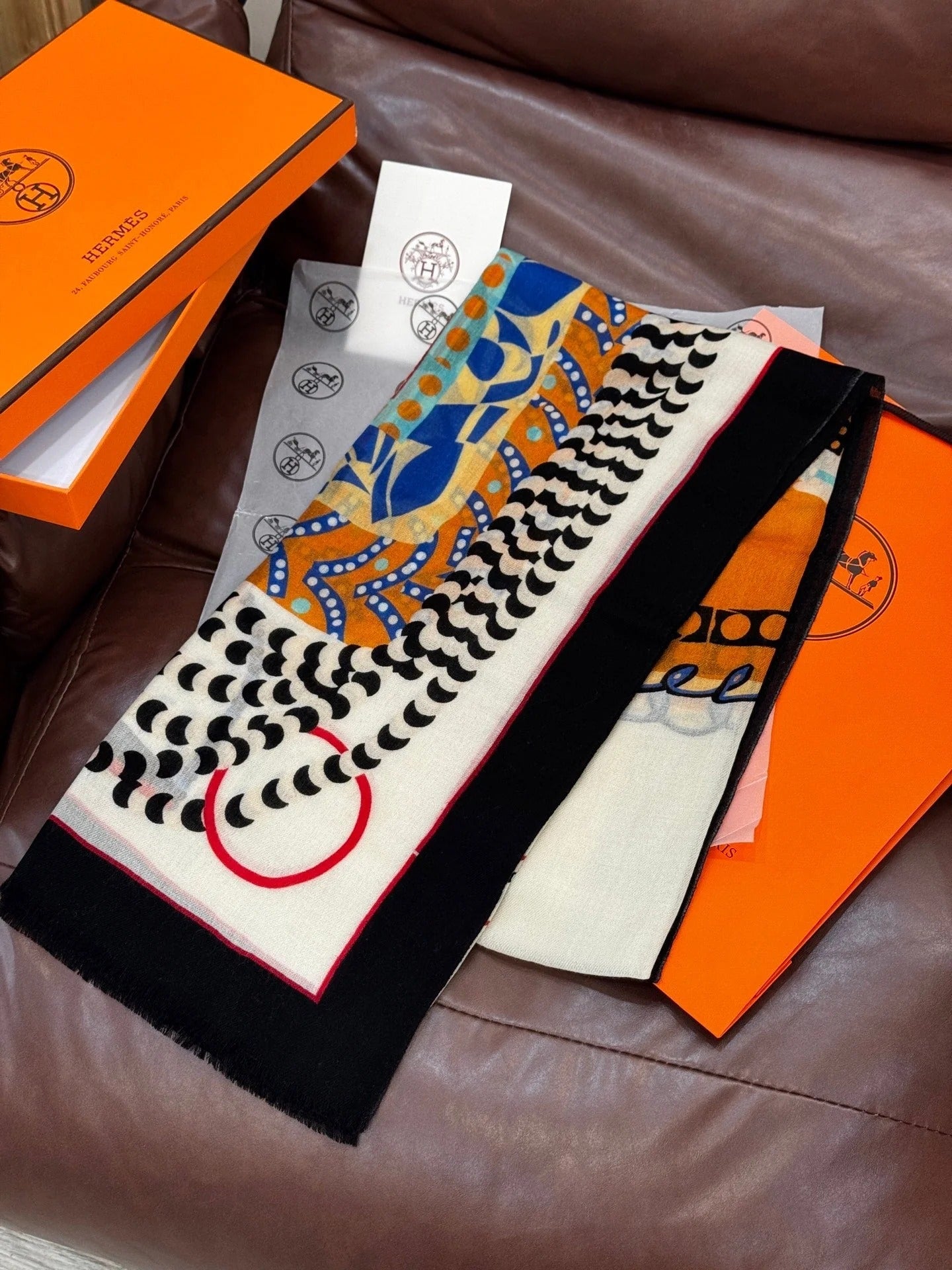 HERMES 25S SCARF 200 IN CASHMERE SILK 730600