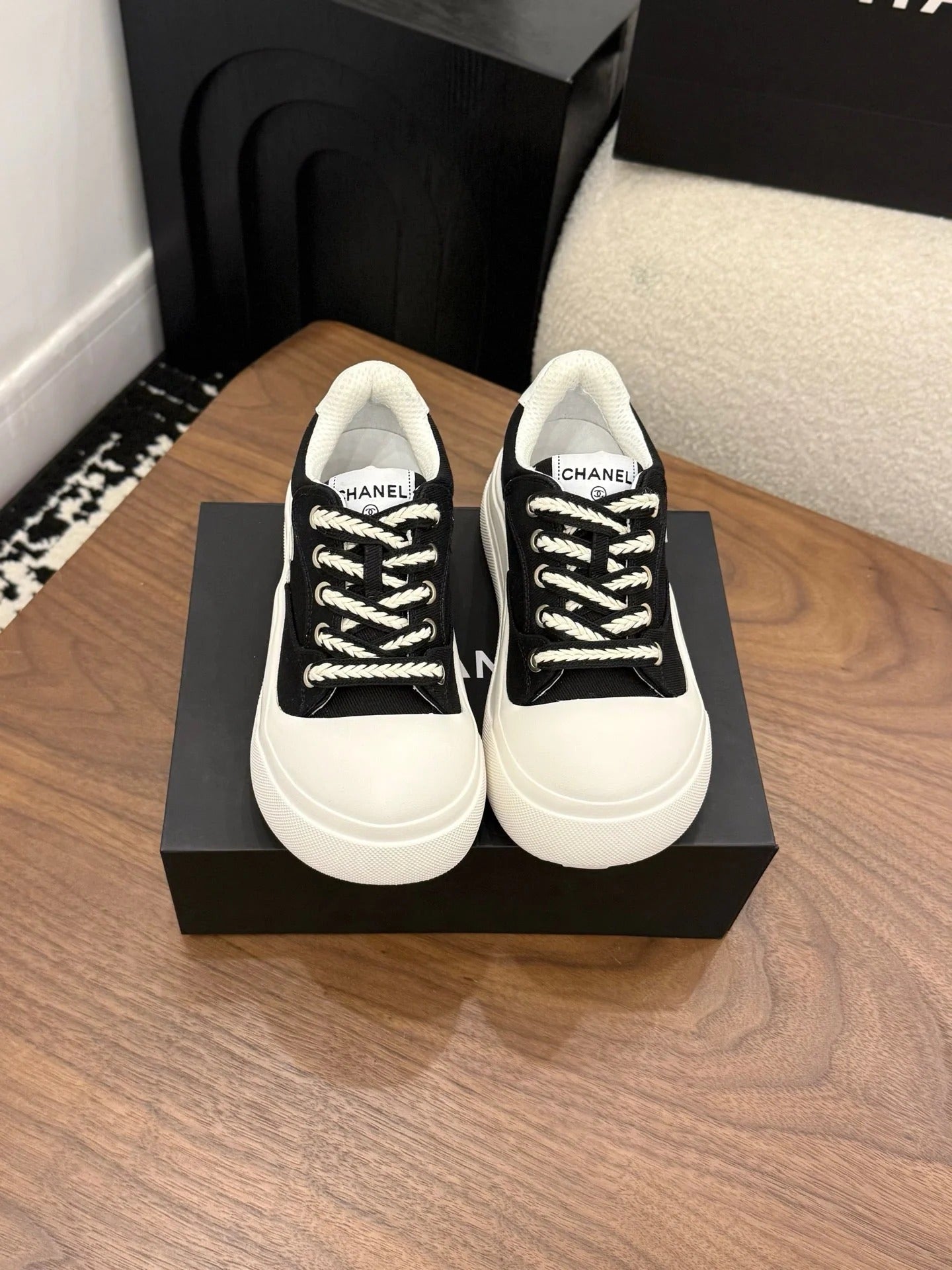 CC 26s Casual Sneaker Black White Canvas Leather 183592