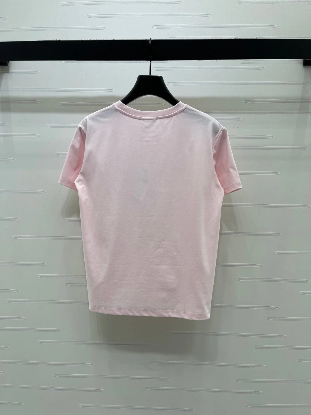 Dior 2026 Square Floral Embroidery Short-Sleeve T-Shirt Cotton 385378