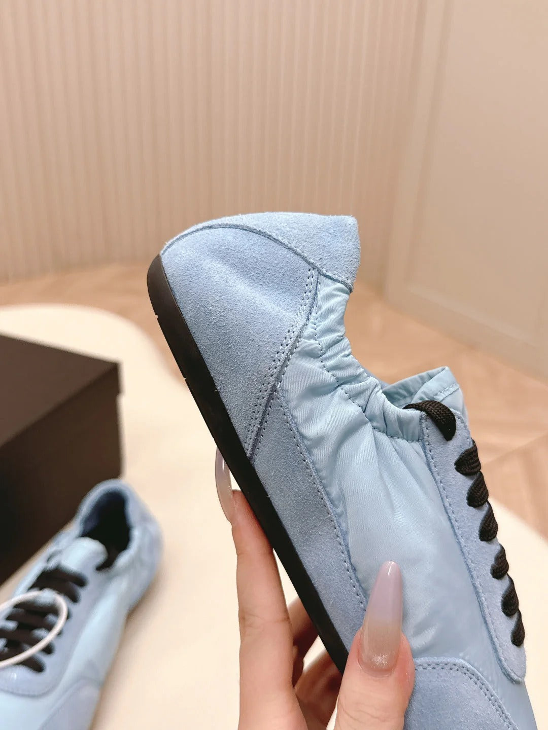 PRA 26S Sneaker Light Blue Suede Canvas 600602