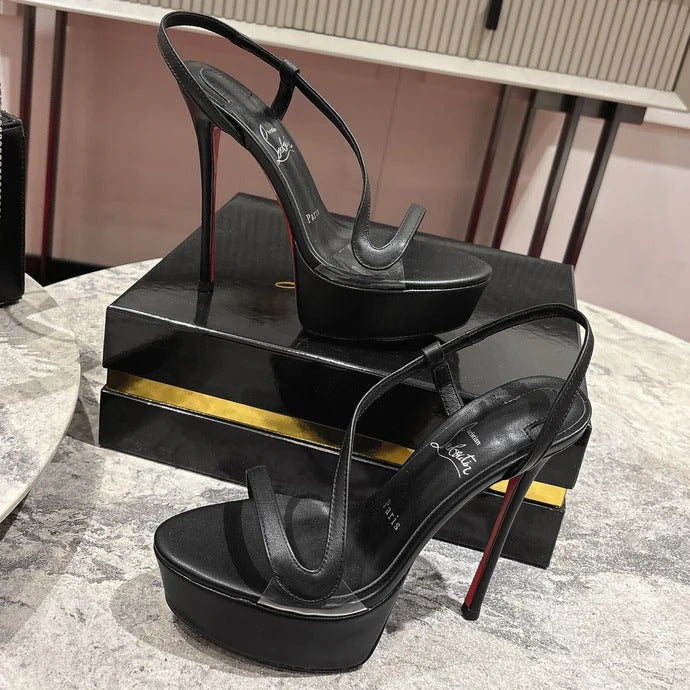 CL 2026 Rosalie Alta 150mm Sandal Black Leather 272350