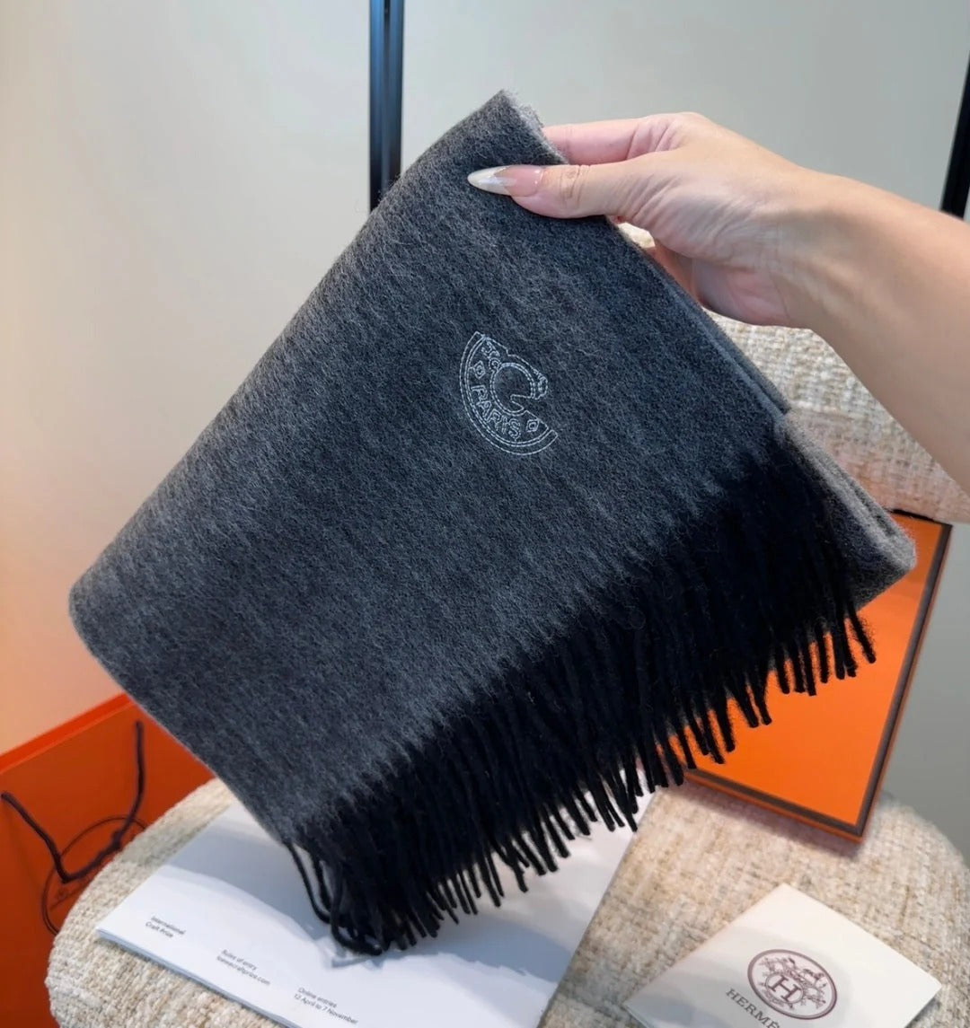 HERMES 25S SCARF 190 IN CASHMERE 854638