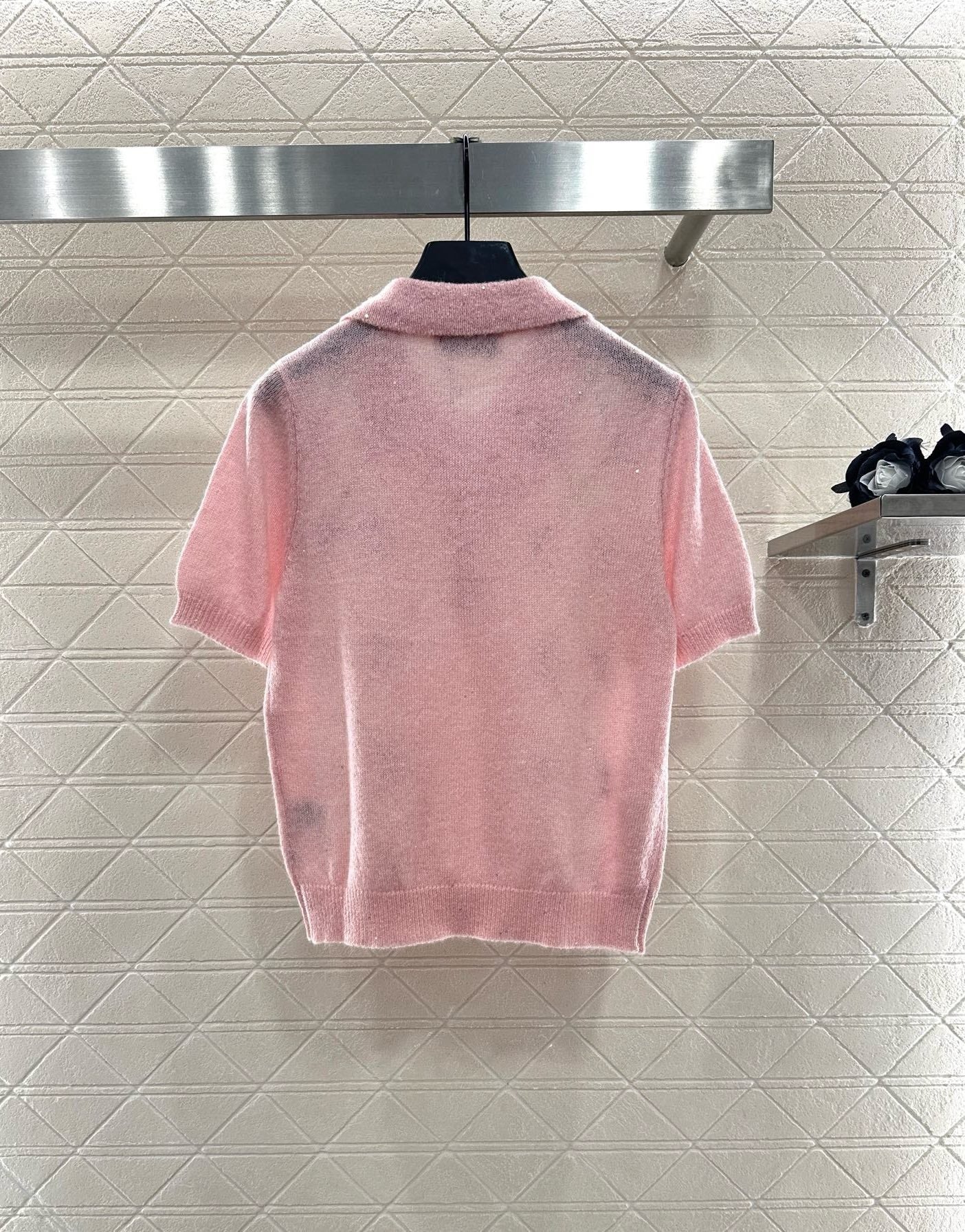 MIUMIU SHORT-SLEEVE KNIT TOP STYLE 24