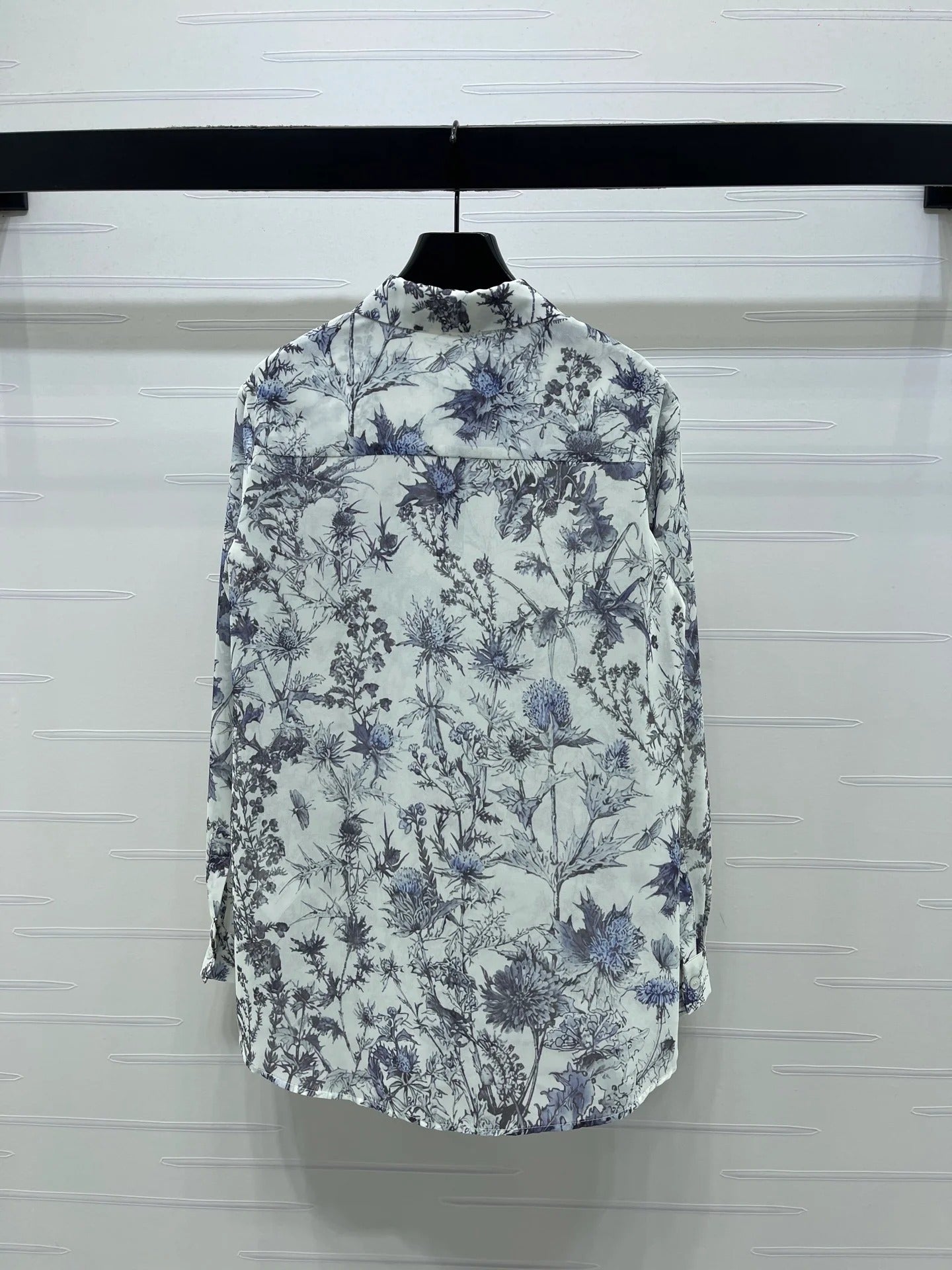 Dior 2026 Print Logo Shirt White Blue Polyester