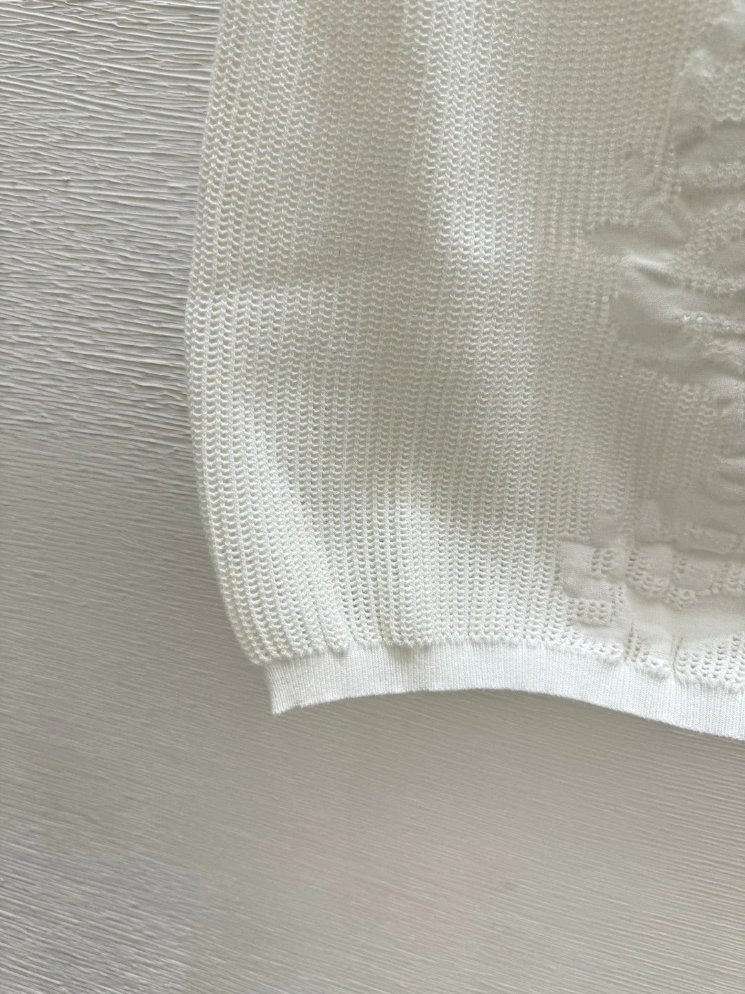 Chanel 2026 Round Neck Knitted Vest White Cotton 516805
