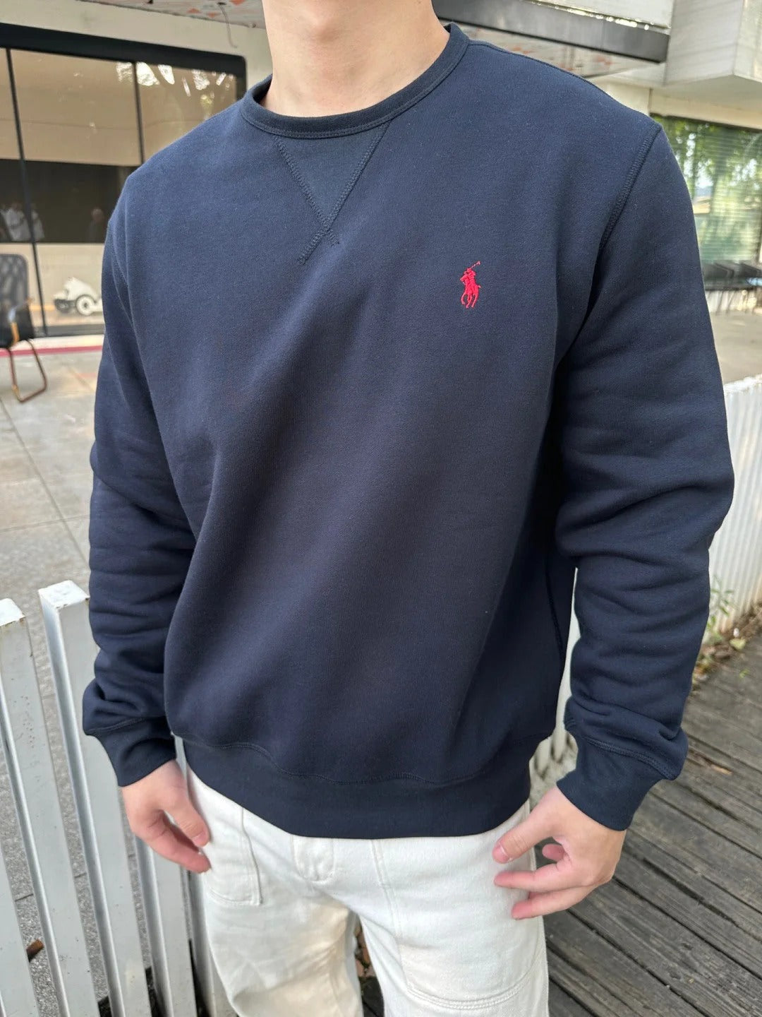 RALPH LAUREN 25S FLEECE SWEATSHIRT WITH EMBROIDERED LOGO 263