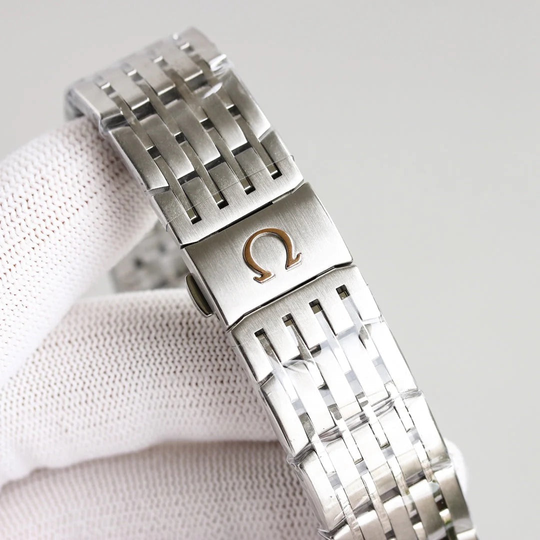 Omega De Ville Co-Axial Chronometer 41mm Watch White Dial Silver Strap