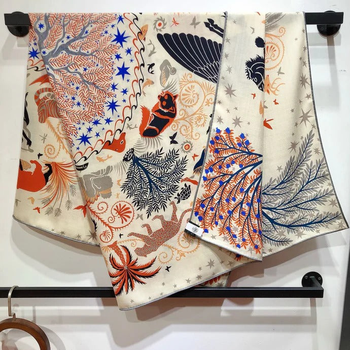 Hermes 2026 Sous le Charme d'Orphee Shawl 140 Cashmere Silk