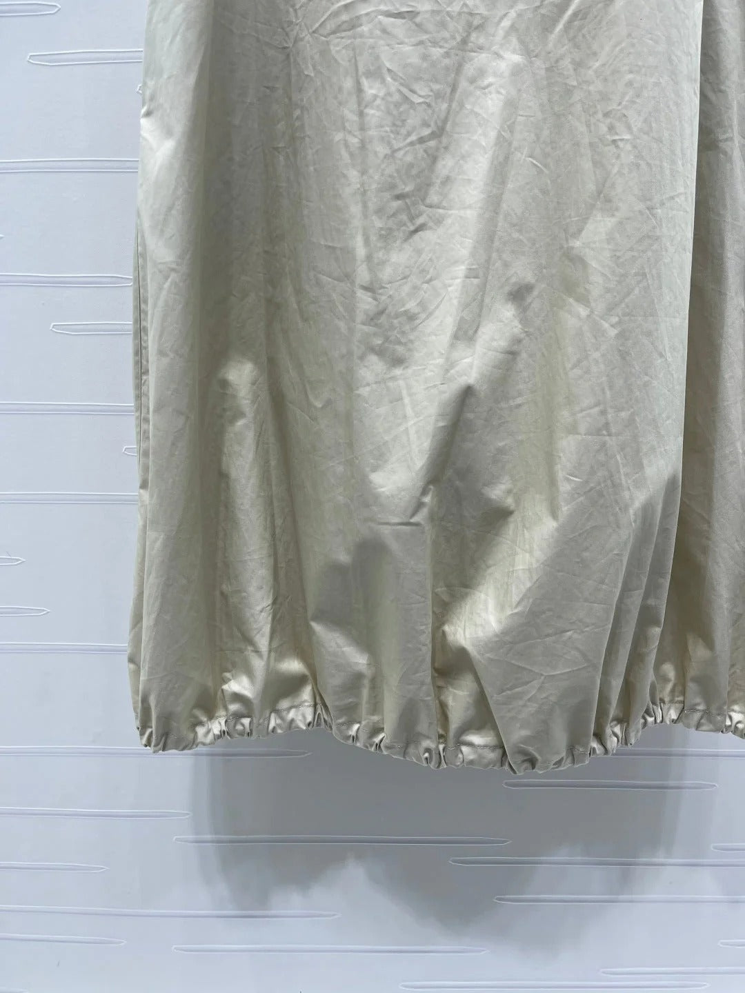 Miumiu 2026 Letter Label Waist-cinching Vest Dress Beige Polyester 392570