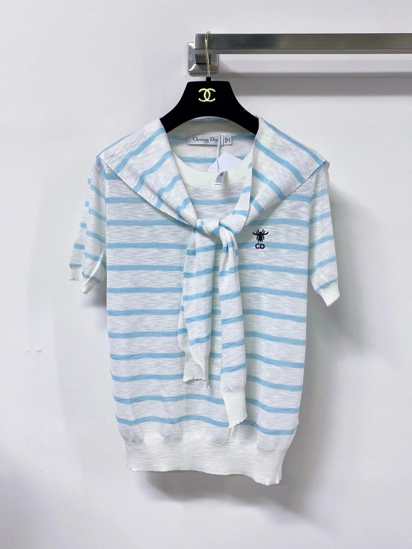Dior 2026 Polo Shirt Featuring A Tie-neck Detail Acrylic 479903