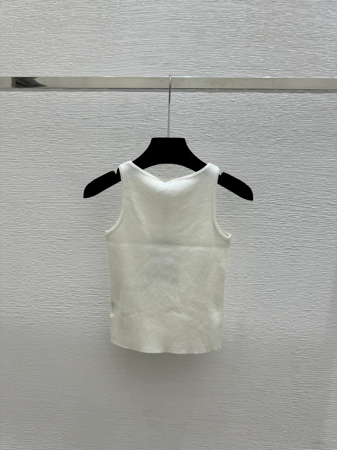Chanel 2026 Tank Top White and Gray Polyester Viscose