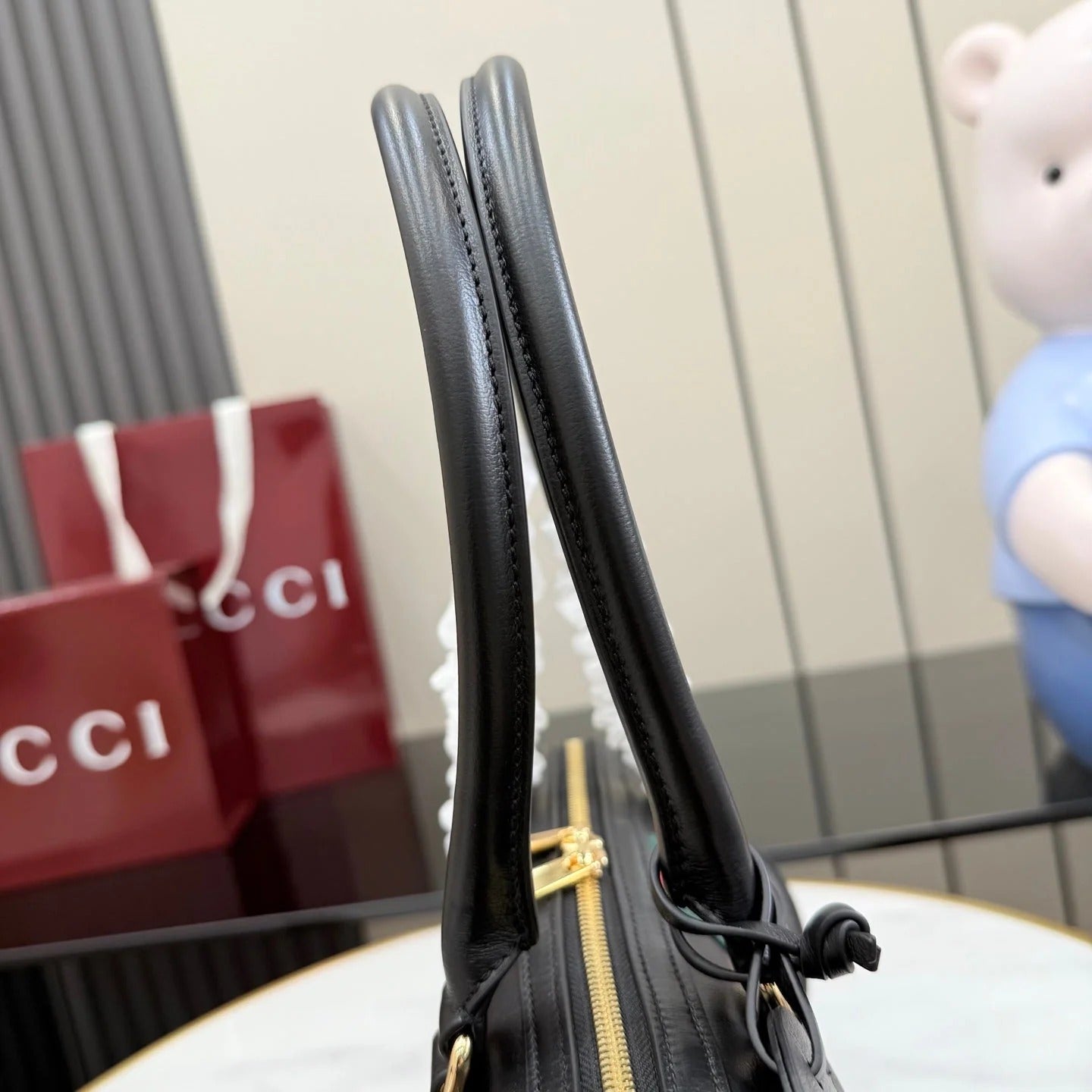 Gucci 2026 Borsetto Boston Bag Black Leather
