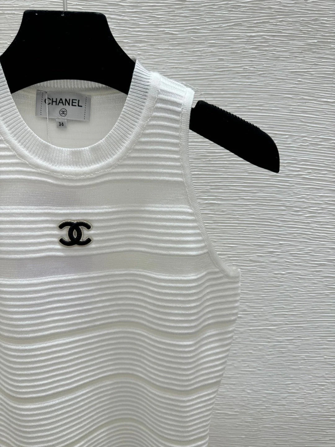 Chanel 2026 Round Neck Knitted Vest Dress Wool Cashmere 516050