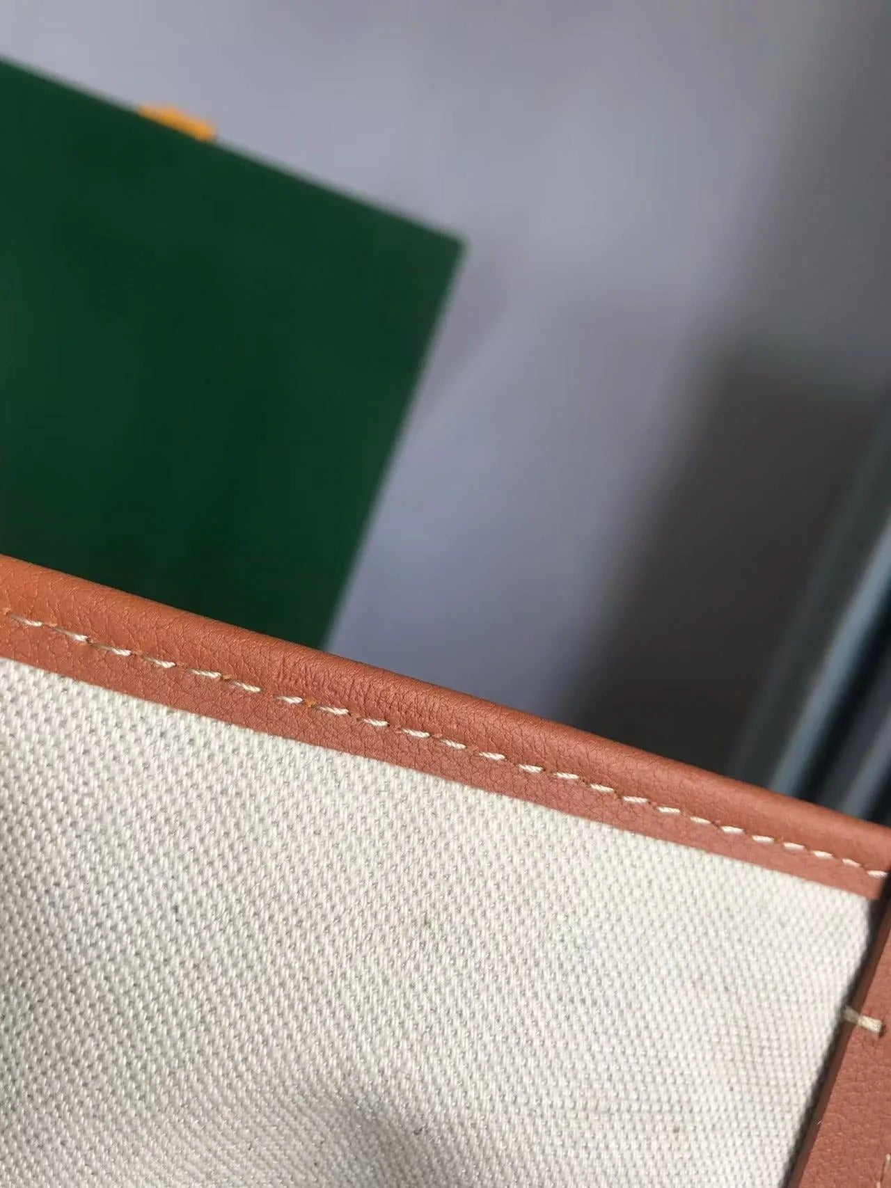 Goyard Saint Louis PM 34 Black Goyardine Canvas Tan Calfskin