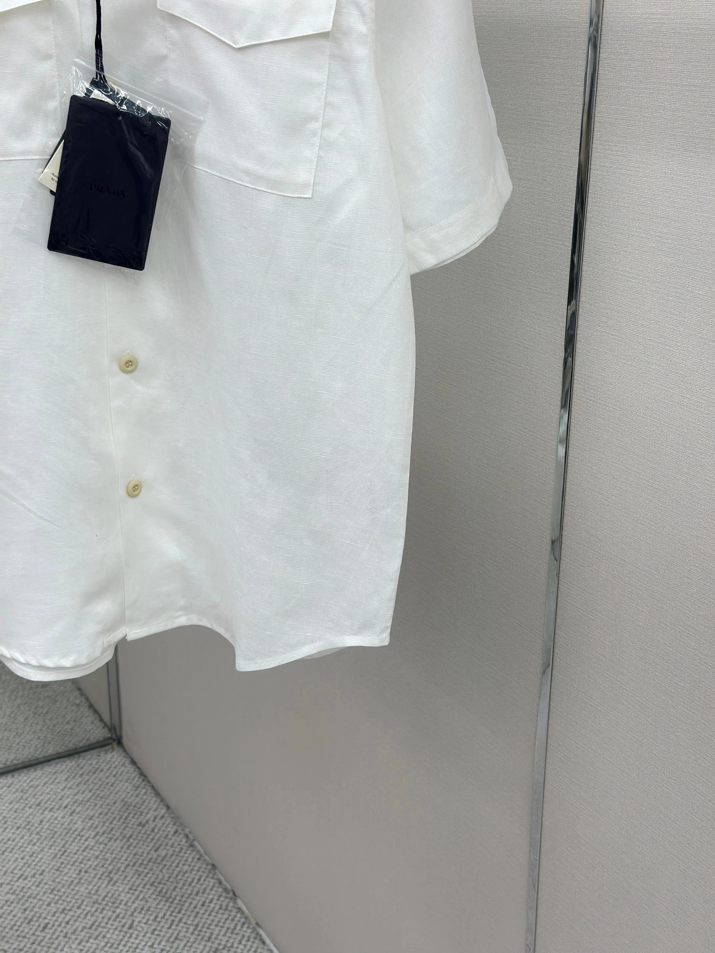 PRA 2026 Men's Linen Short-Sleeve T-Shirt White Fabric 917700