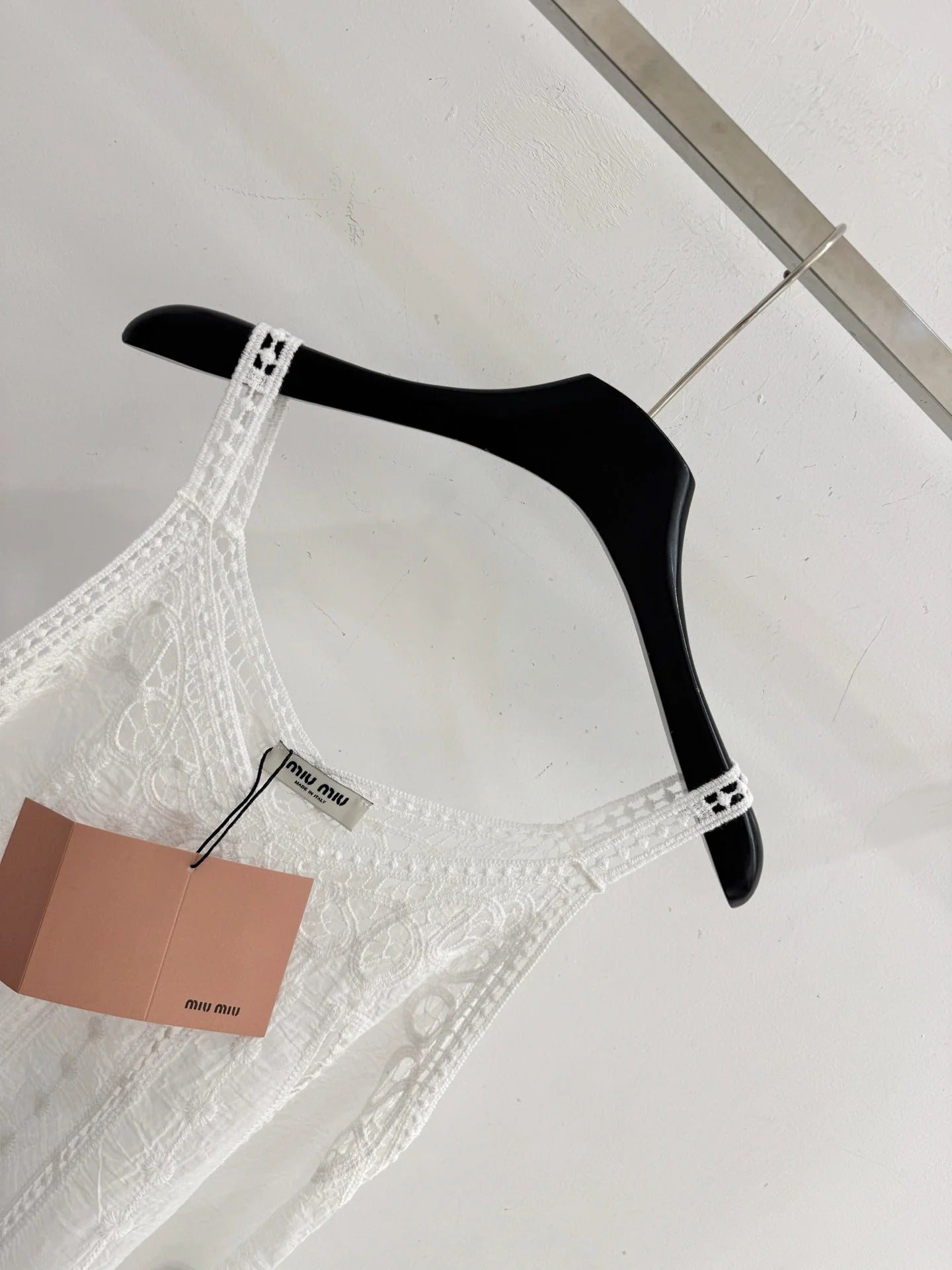 Miumiu 2026 Hollowed-out Camisole Lace Cotton 516679