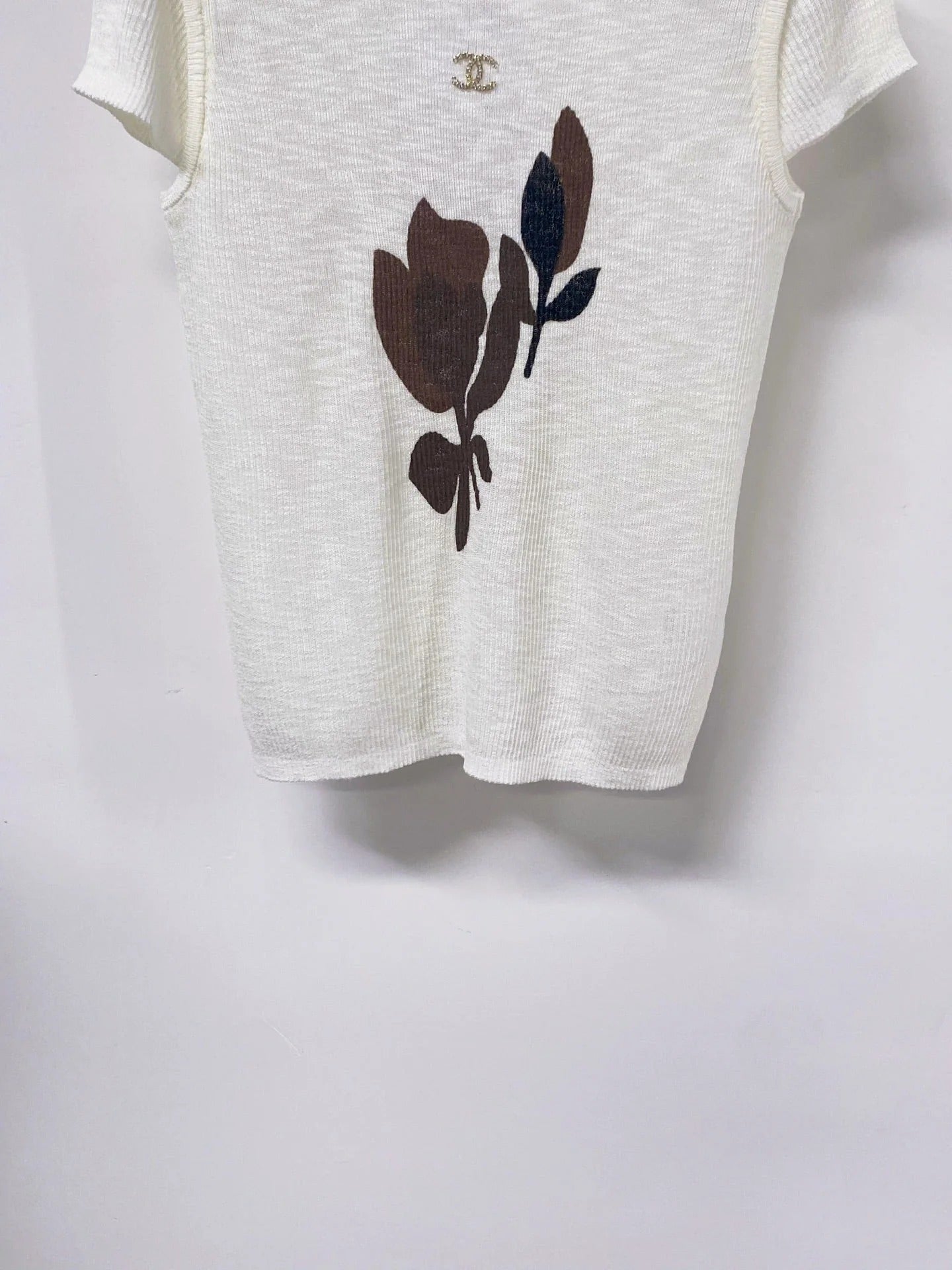 Chanel 2026 White Short-Sleeved Shirt Wool Laine 479868