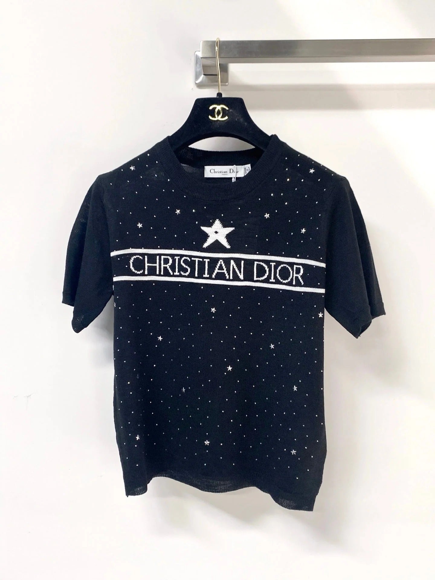 Dior 2026 Star and Logo Knit T-shirt Tencel 405697