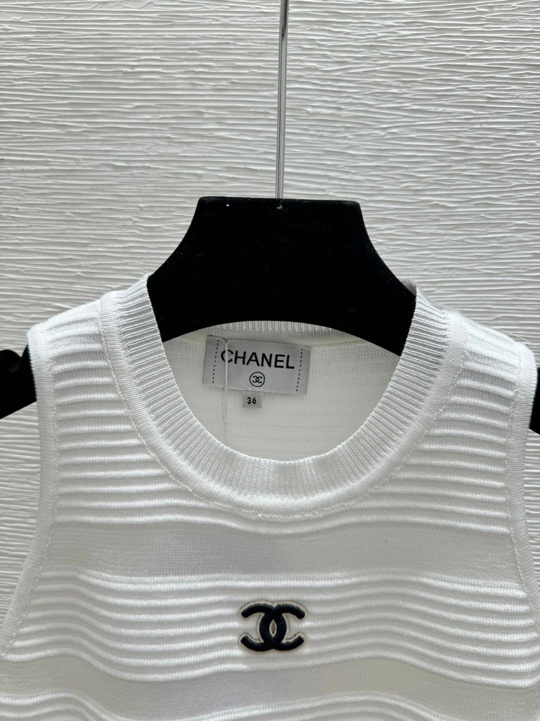Chanel 2026 Round Neck Knitted Vest Dress Wool Cashmere 516050