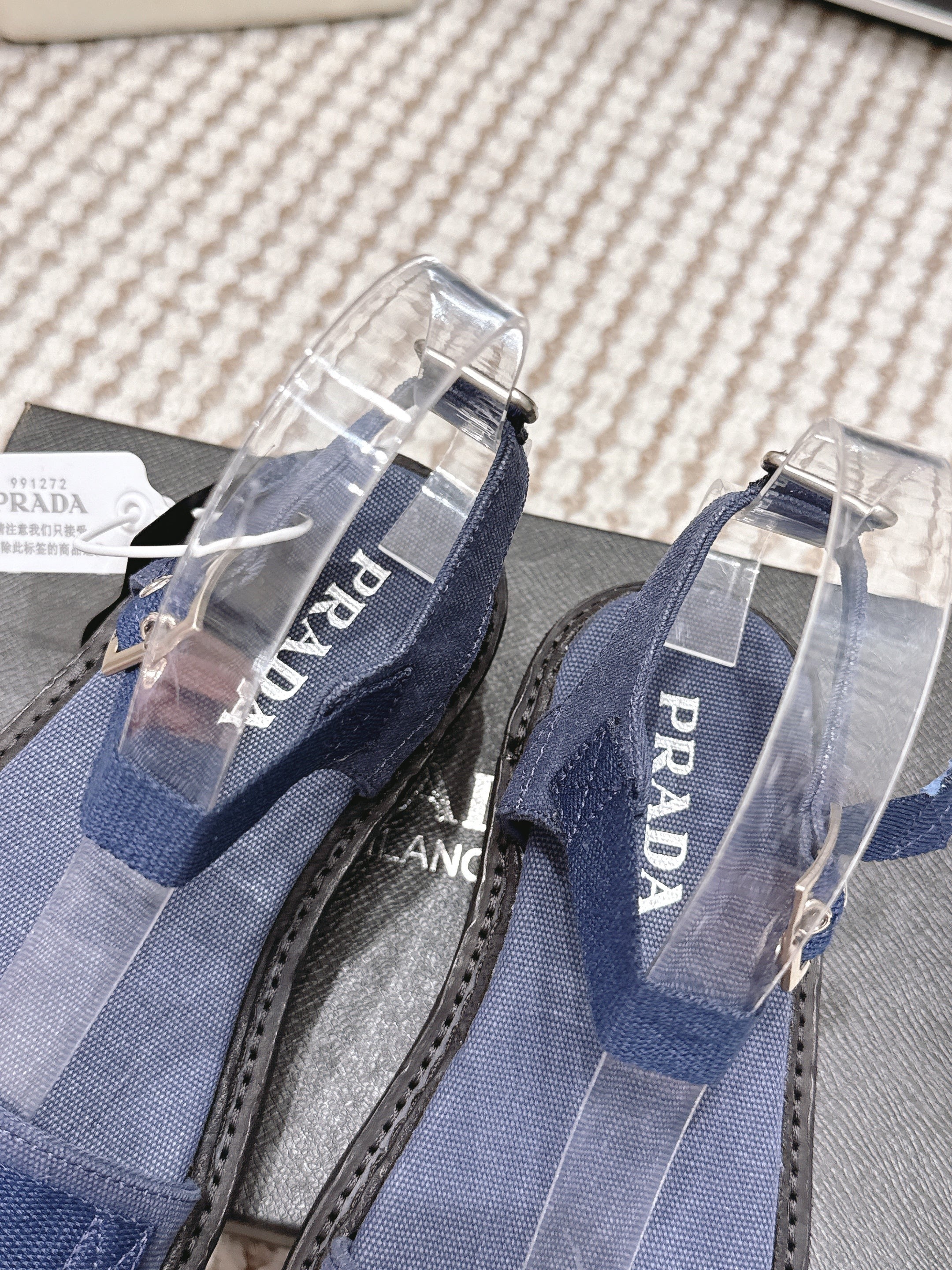 PRA 2026S Roman Sandals Dark Blue Canvas 657519