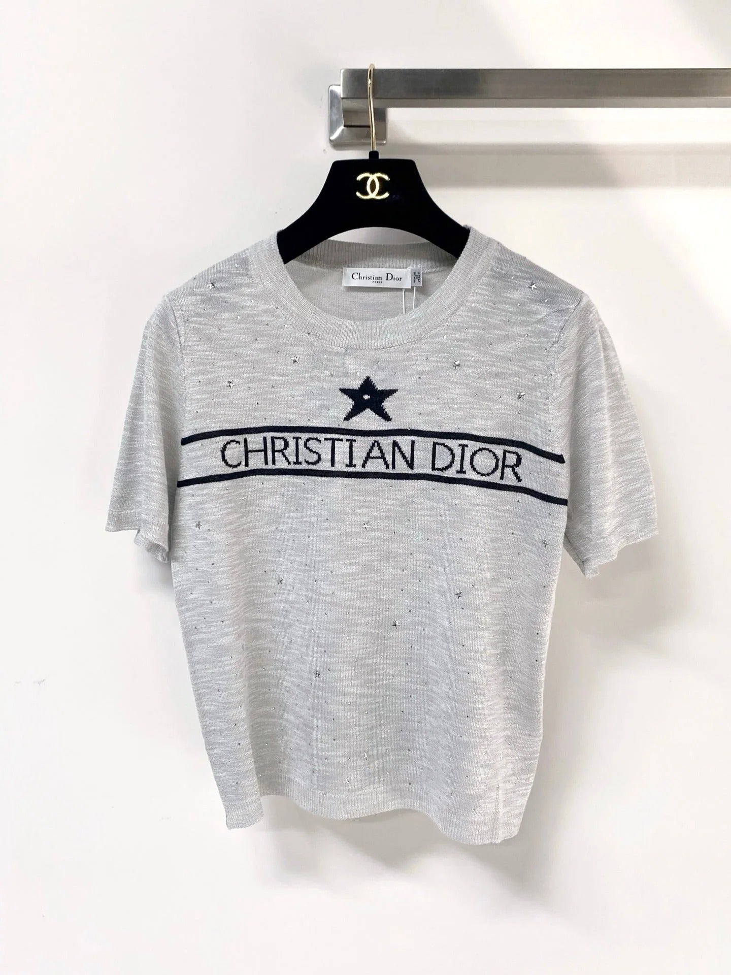 Dior 2026 Star and Logo Knit T-shirt Tencel 405697