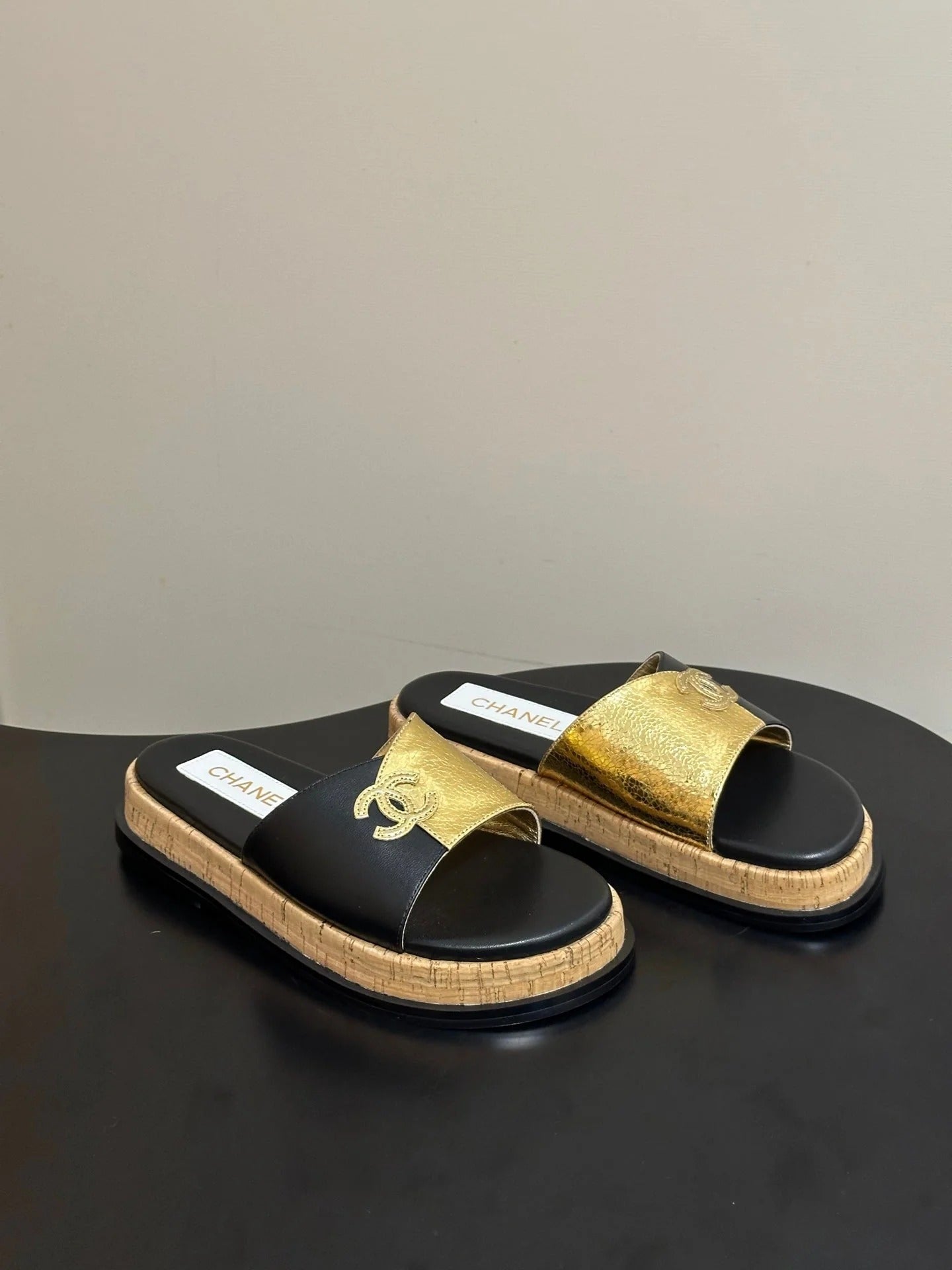 Chanel 2026 Double C Buckle Platform Sandals Sheepskin 834735