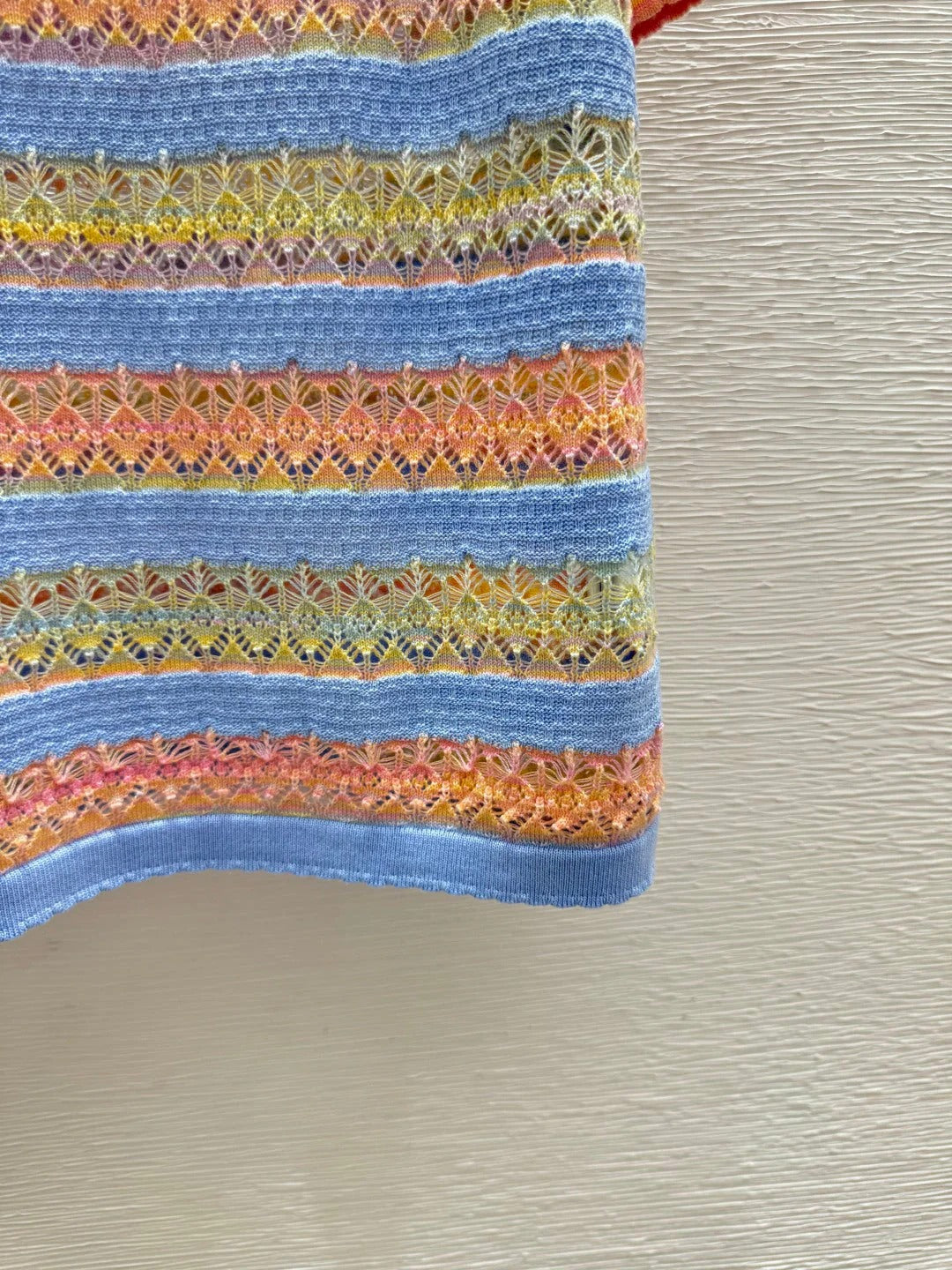Chanel 2026 Striped Short-sleeved Shirt Multicolor Wool 516774
