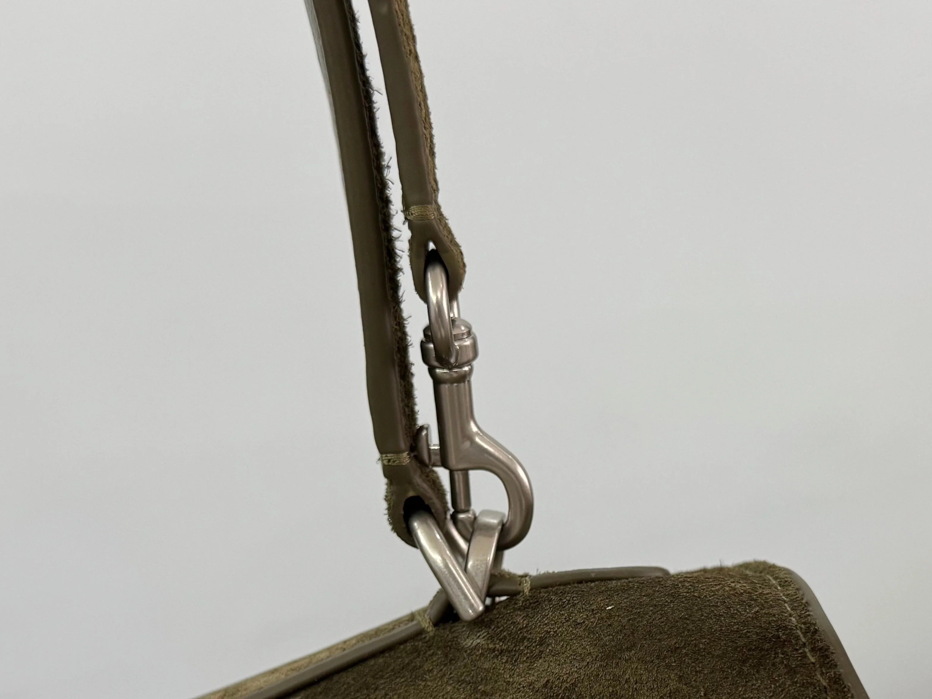 Balenciaga Medium Bag 35 Olive Green Suede Sliver Hardware