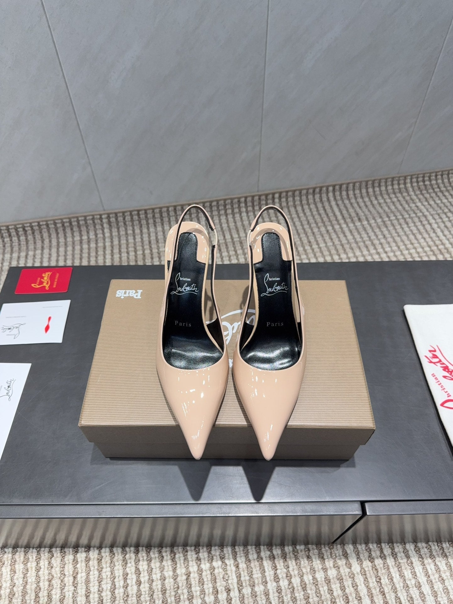 CL 2026 Kate Sling 100 Slingback Nude Patent Leather 613987