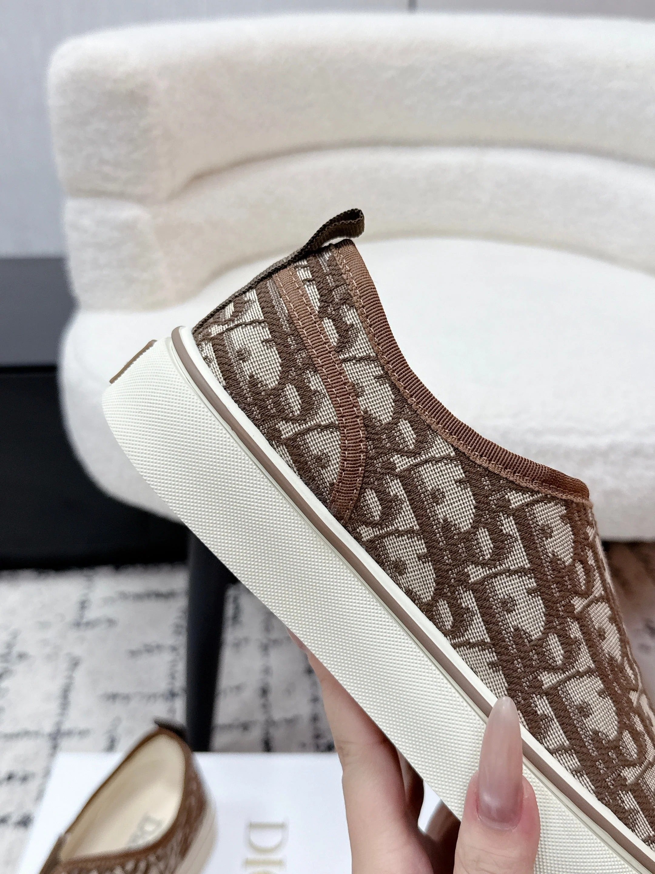 Dior 2026 Monogram Slip-on Loafers Cloth 954991
