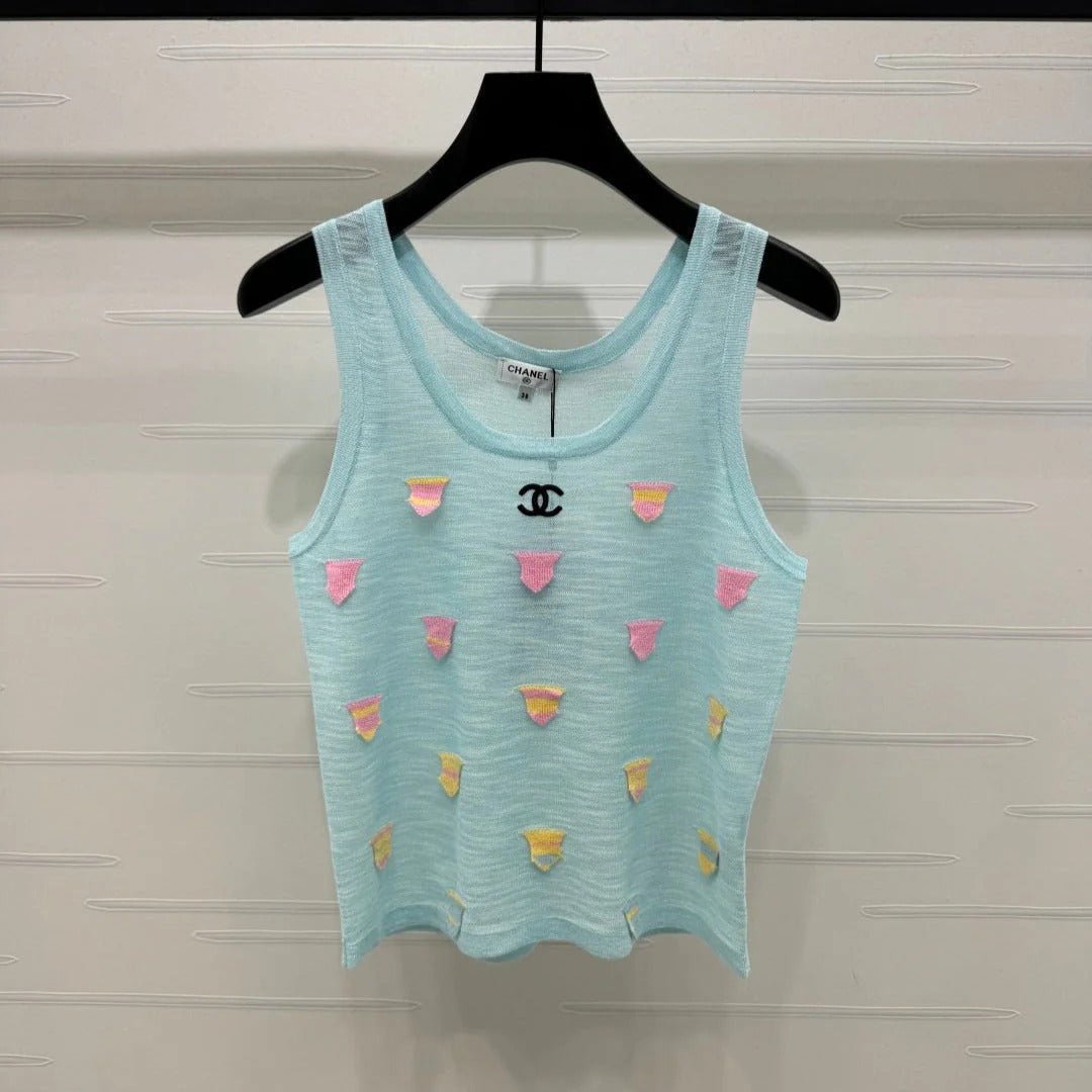 CHANEL 25S PATCHWORK TANK TOP 264144