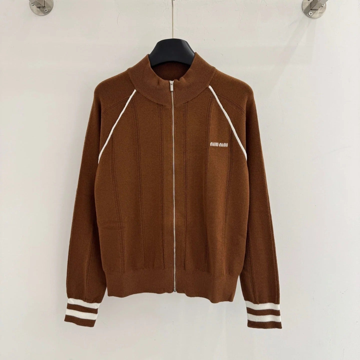 MIUMIU ZIP-UP KNIT SWEATER STYLE 62