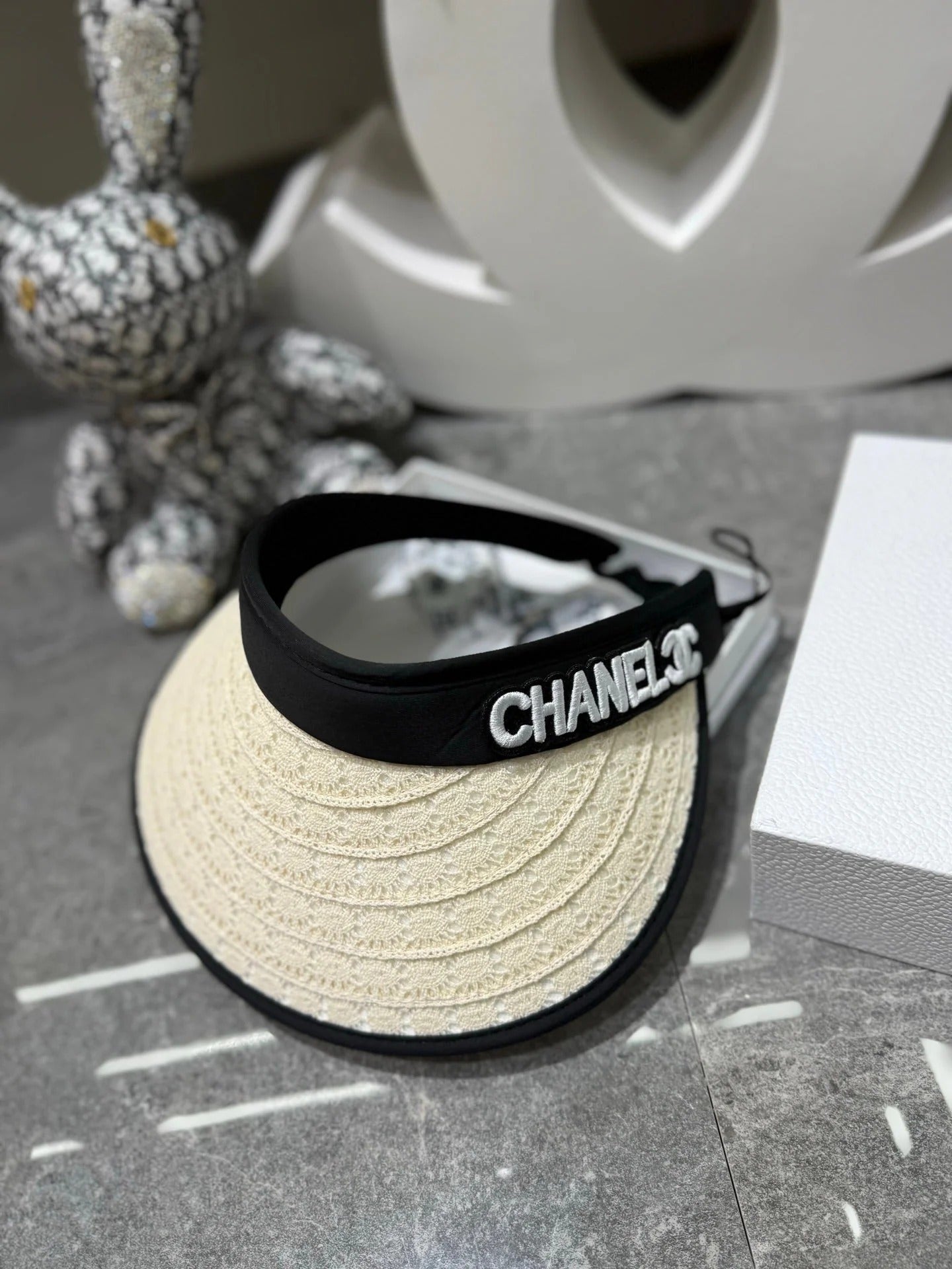 Chanel Visor Hat With Bow Detail 280793