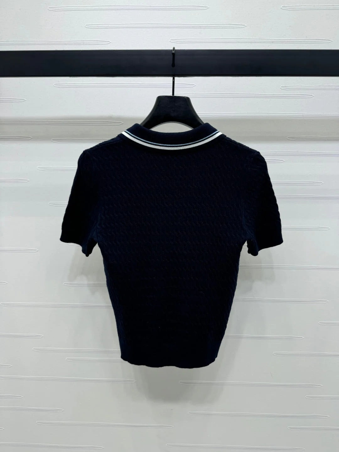 MIUMIU KNITTED POLO SHIRT WHITE 274841