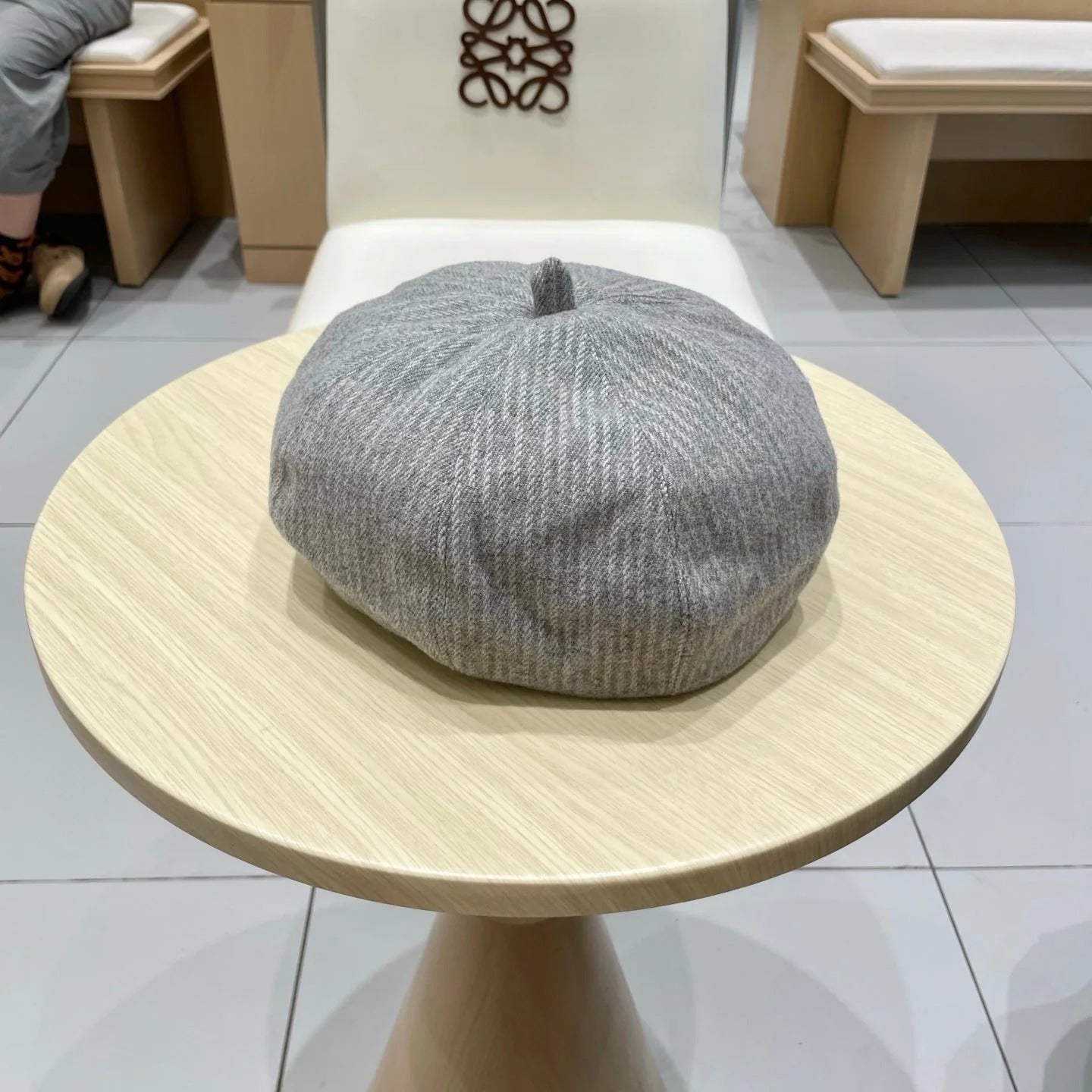 BERET HAT MOUSE GRAY WITH LOGO 672664