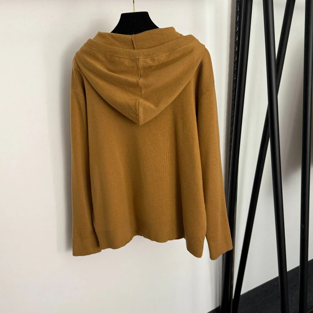 MAX MARA 25S HOODED LONG-SLEEVE KNIT SWEATSHIR 049