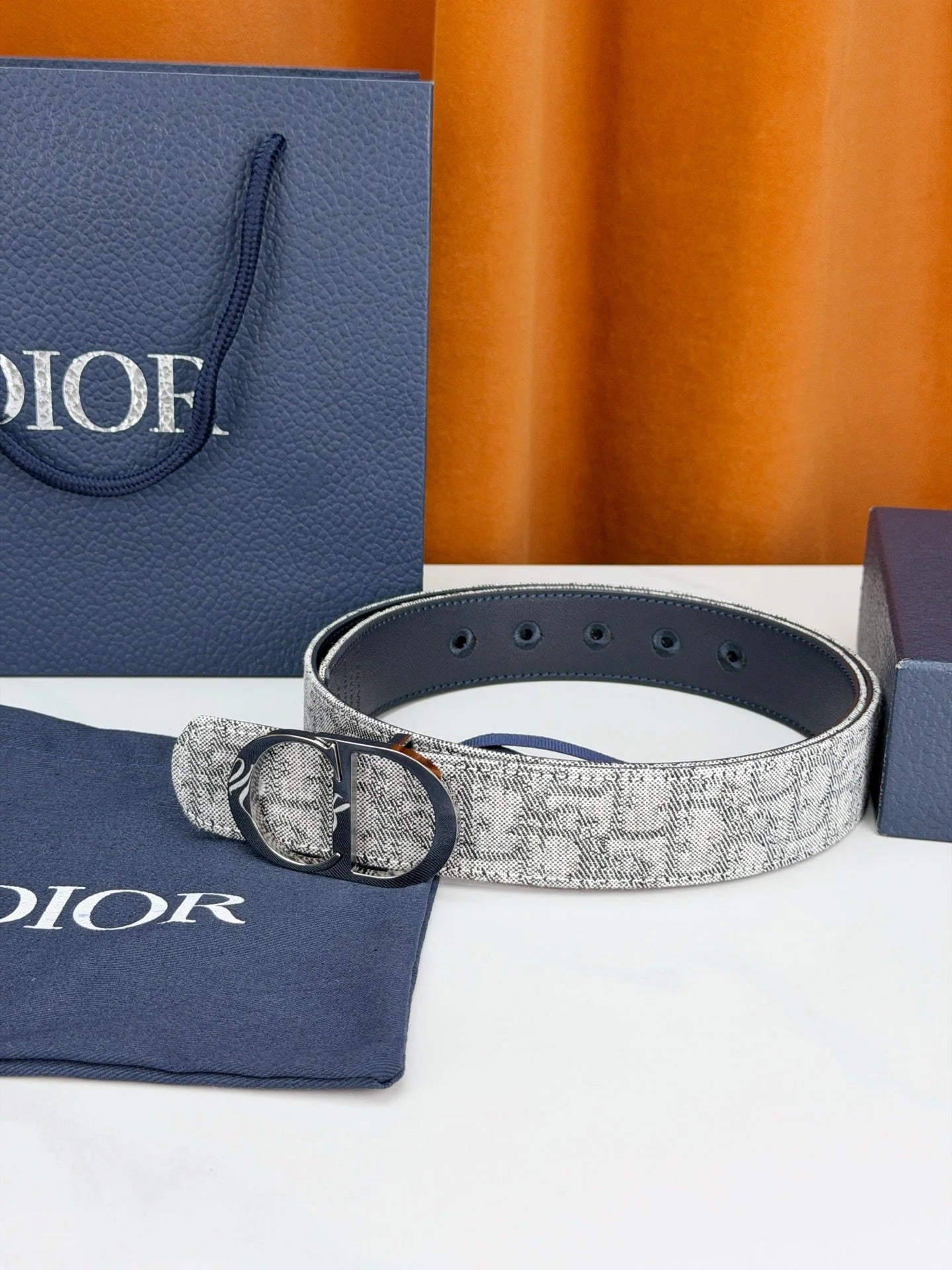 Dior 2026 Double CD Buckle Belt 35mm Canvas