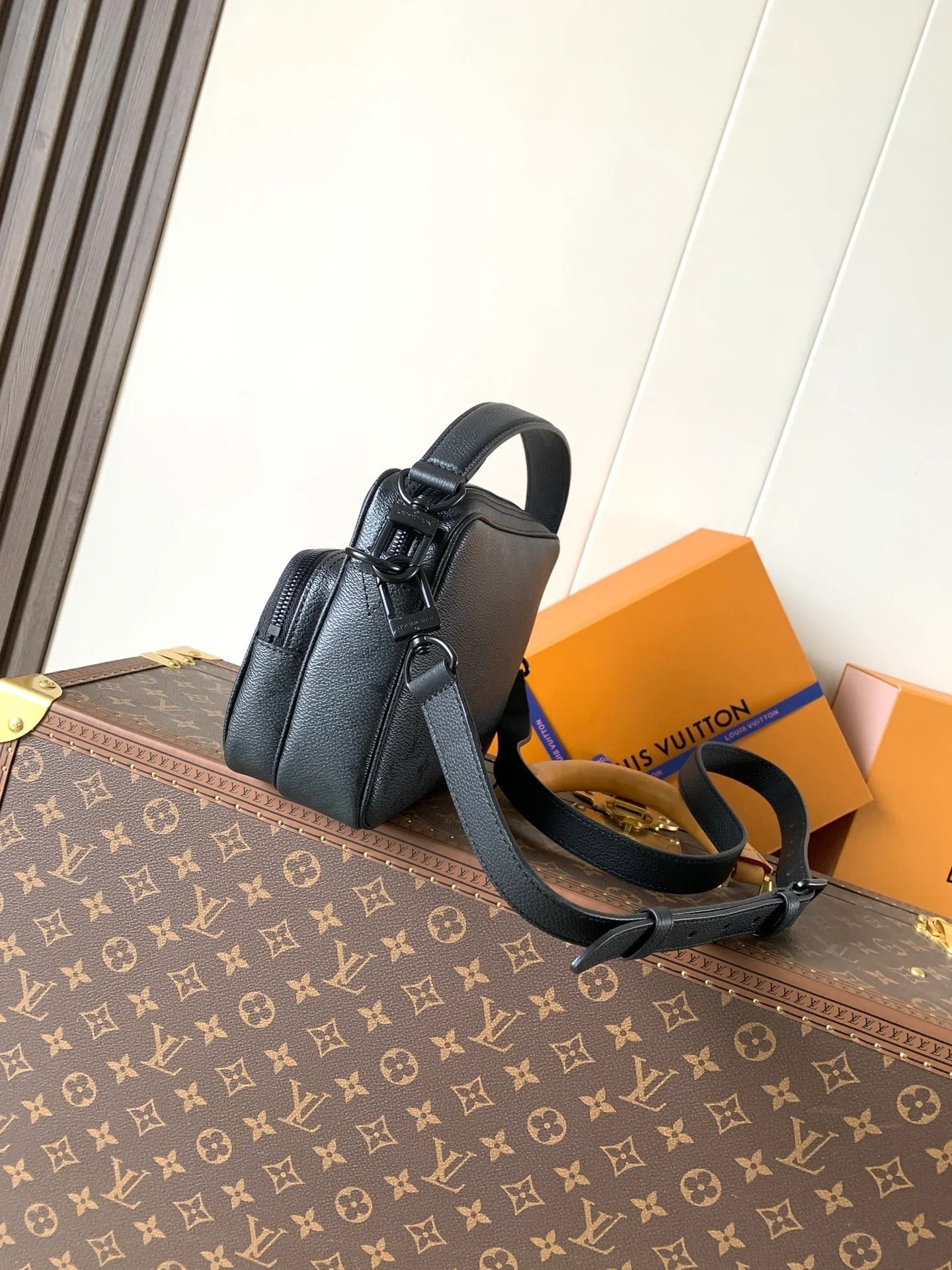 LV 2026 Nil Cross-body Bag Black Monogram Midnight Coated Canvas Leather
